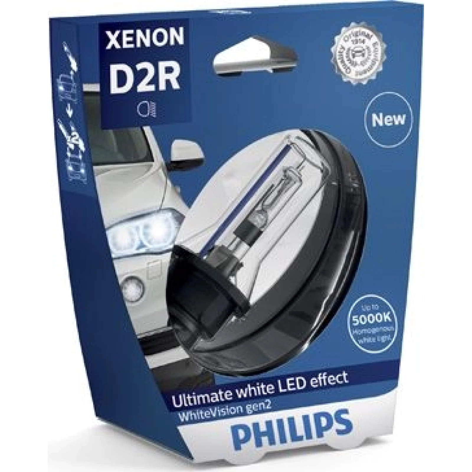 D2R 85V 35W P32d-3 WhiteVision Gen2 5000K Xenon 1 Stück Philips 85126WHV2S1