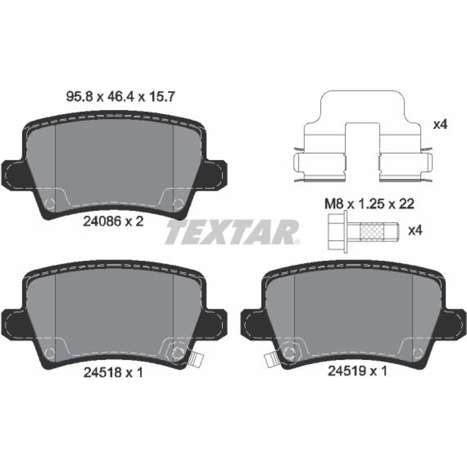 Bremsbelagsatz Honda T. Civic 06- Uk 2408601