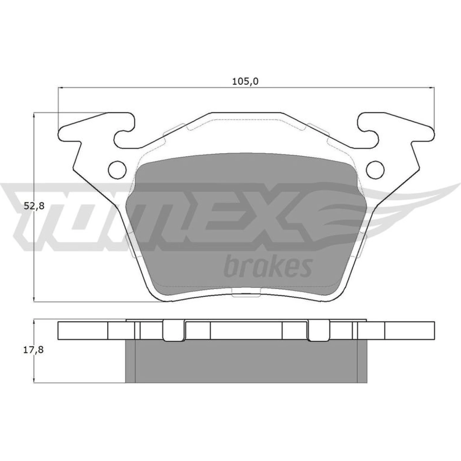 TOMEX brakes Bremsbelagsatz, Scheibenbremse TX 12-89