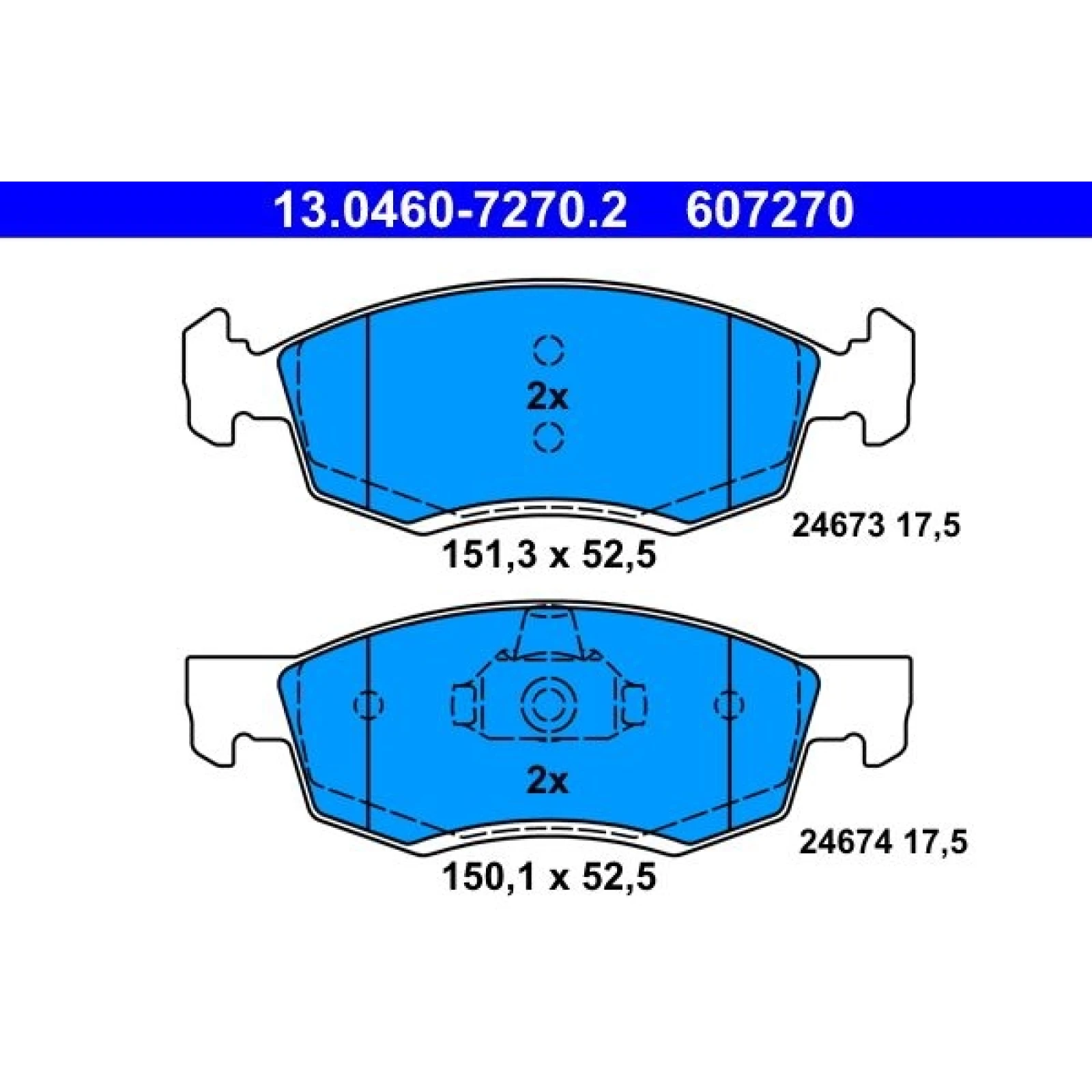 Bremsbelagsatz Dacia P. Logan 1.4-1.6 07 13.0460-7270.2