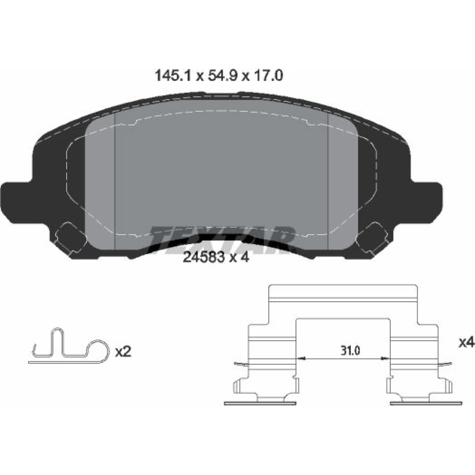 Bremsbelagsatz Jeep P. Patriot 06-/Compass/Dodge 18'' 2458301