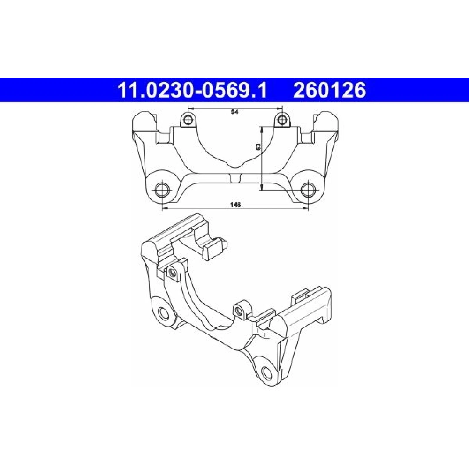 Halter, Bremssattel 11.0230-0569.1