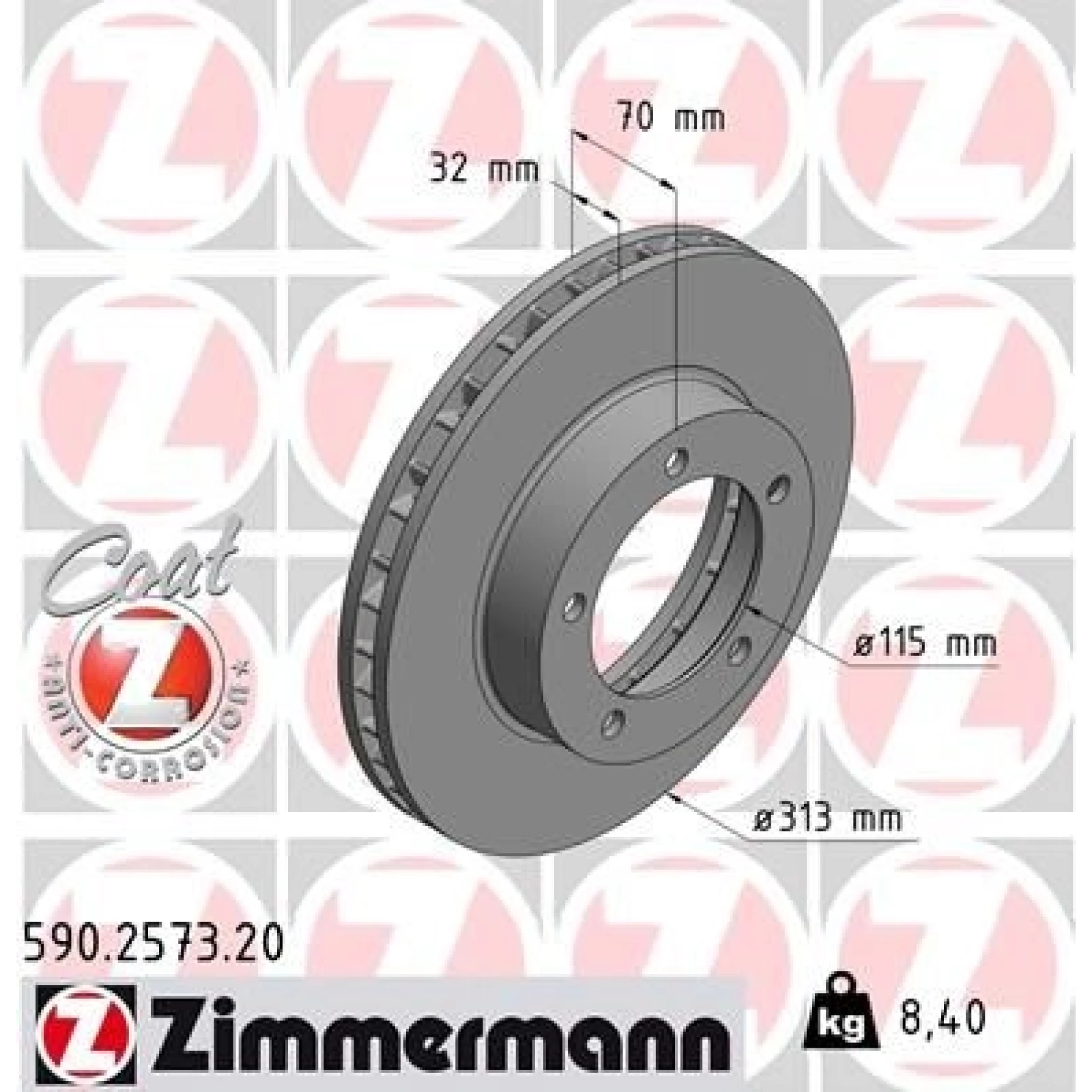 ZIMMERMANN Bremsscheibe 590.2573.20