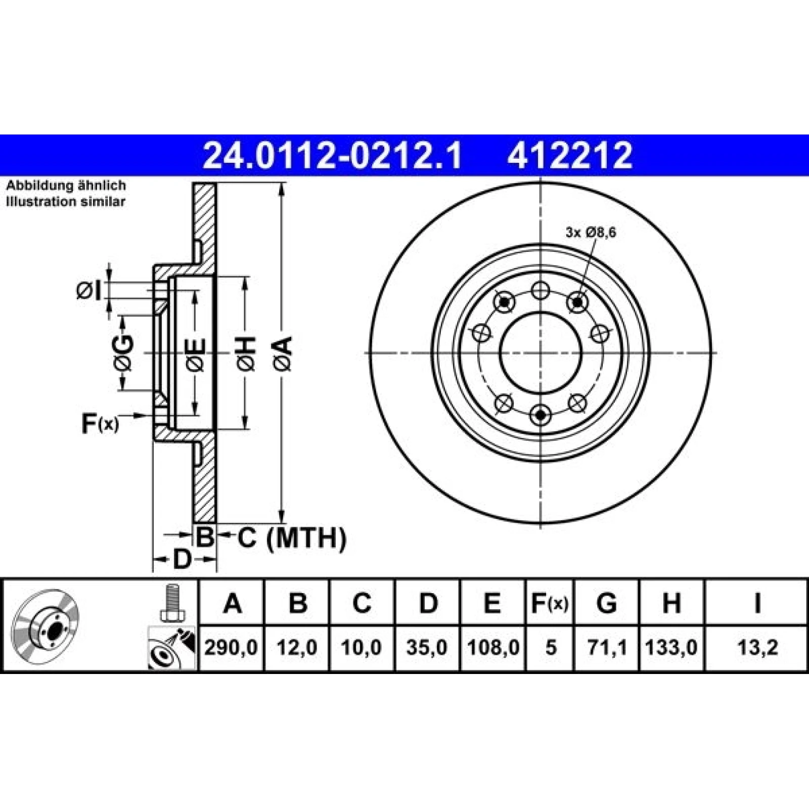 Bremsscheibe 24.0112-0212.1