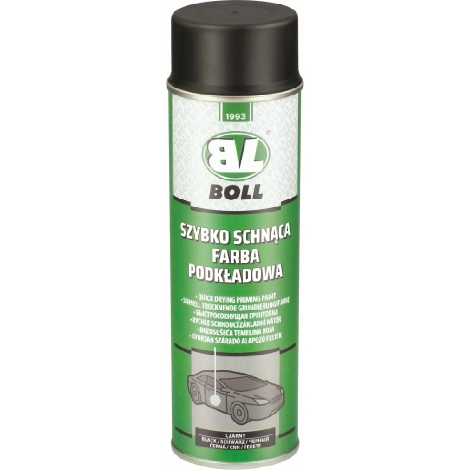 BOLL 0010199 Schnell trocknende Grundierungsfarbe schwarz Spray 500 ml