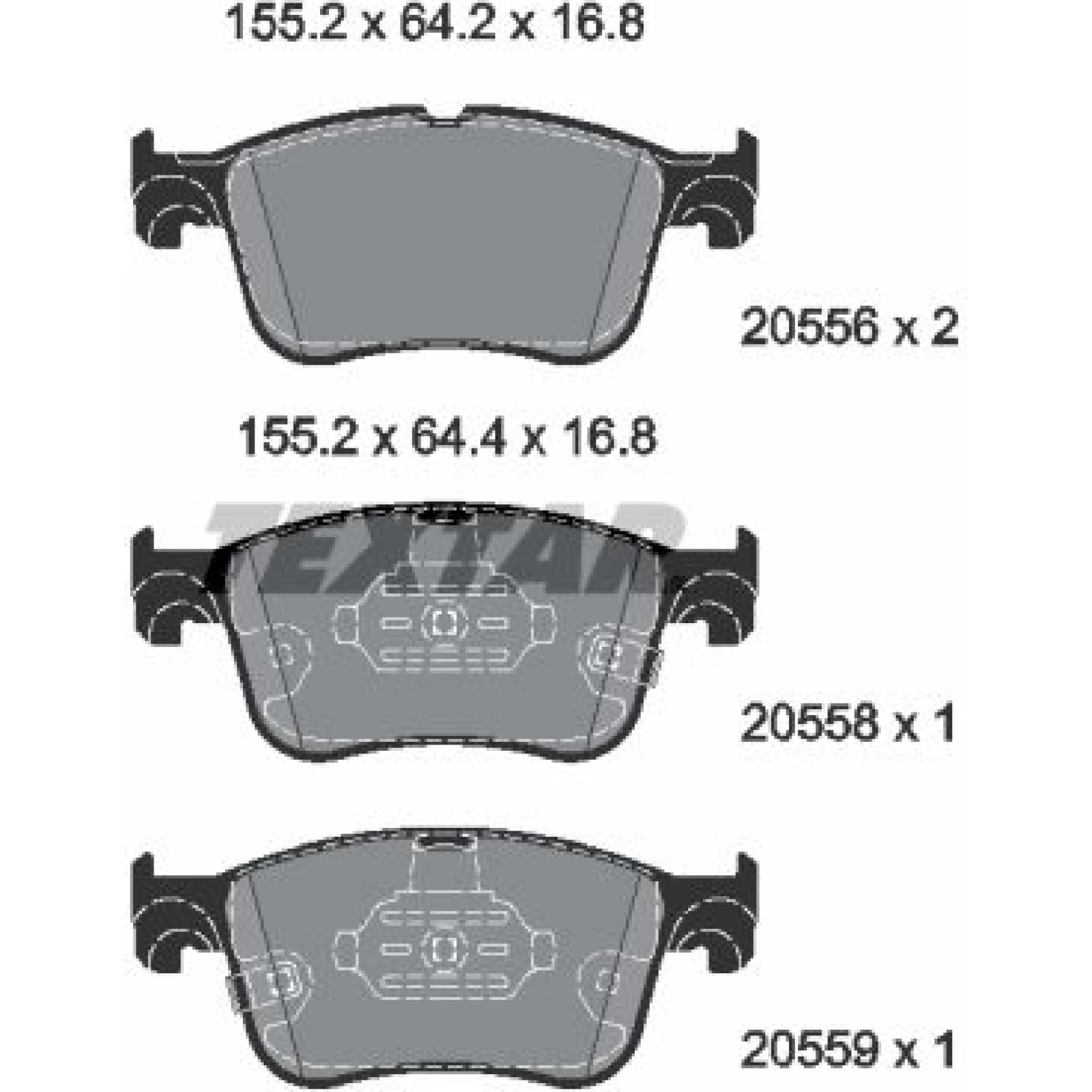 Textar Bremsbelagsatz 2055601