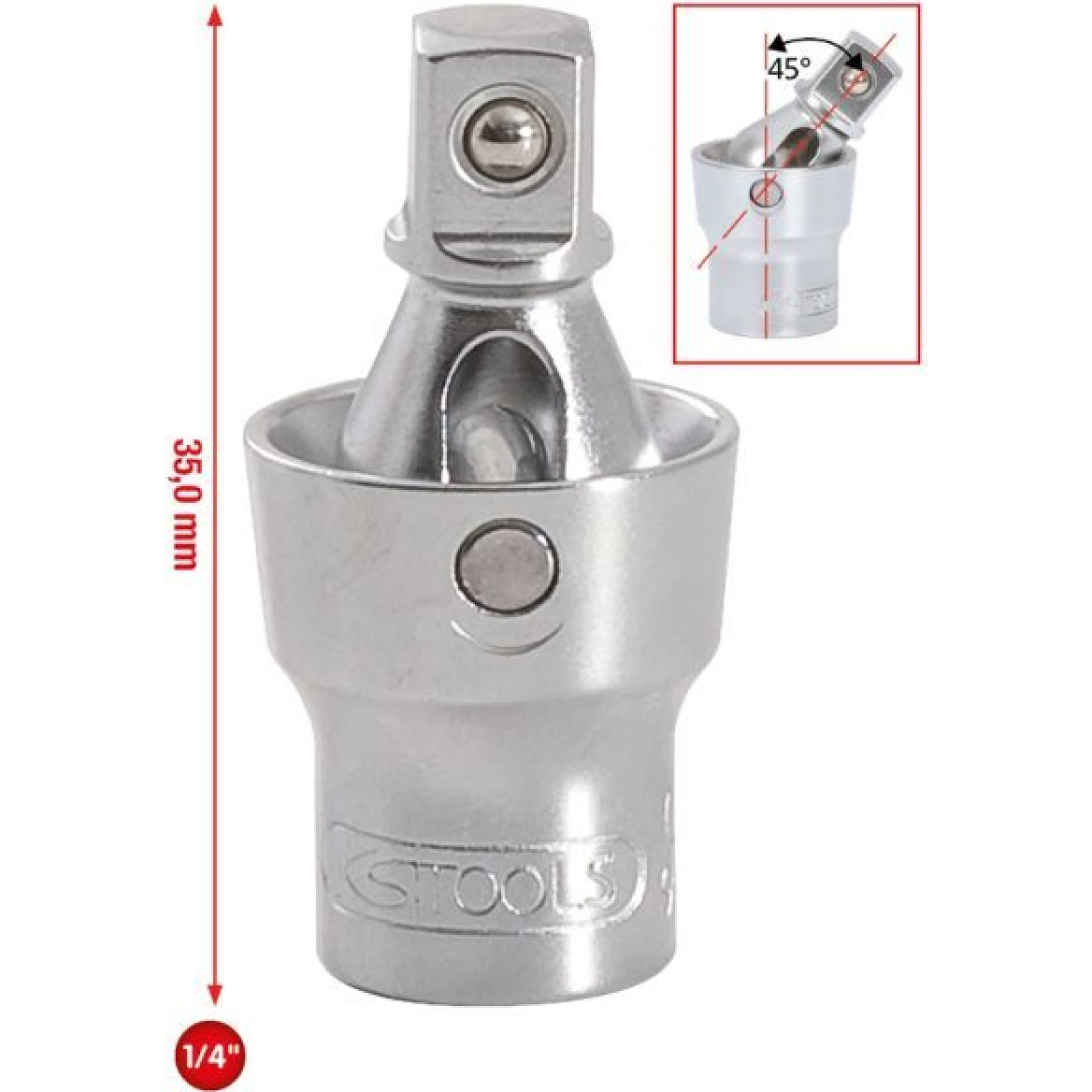 KS TOOLS Power-Kugelgelenk 1/4 917.1450