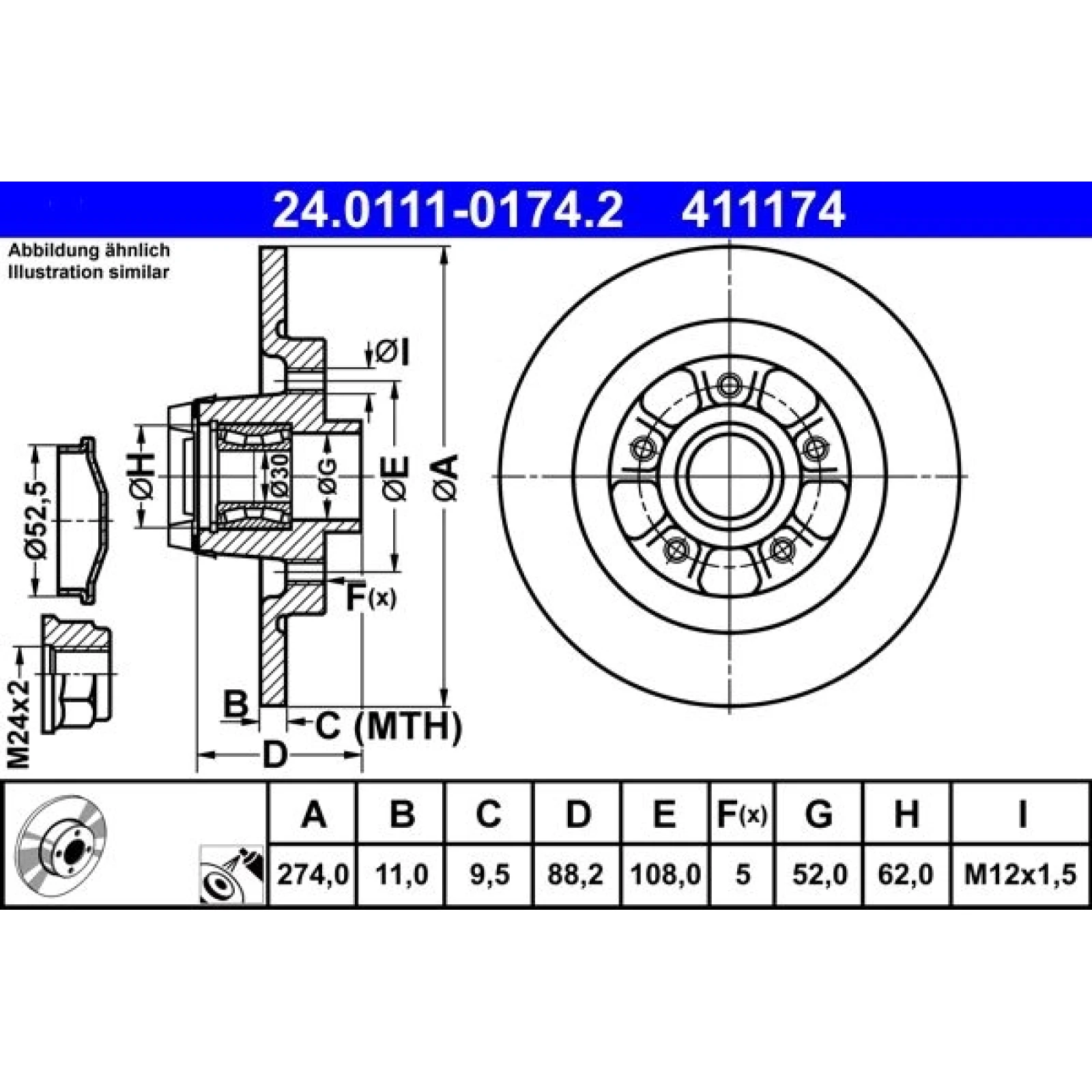 Bremsscheibe 24.0111-0174.2