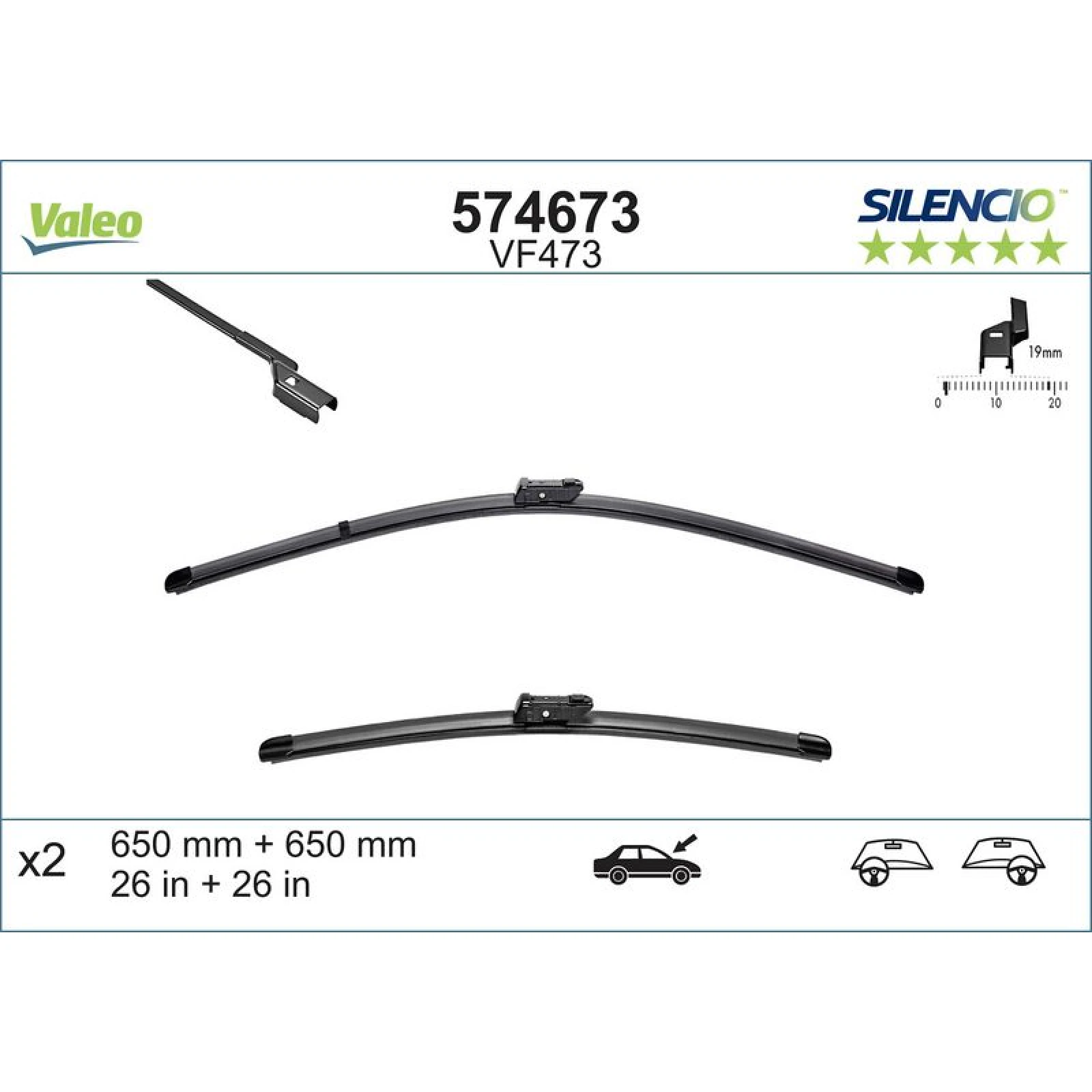 Valeo VM473 Silencio X.TRM Wischer 574673