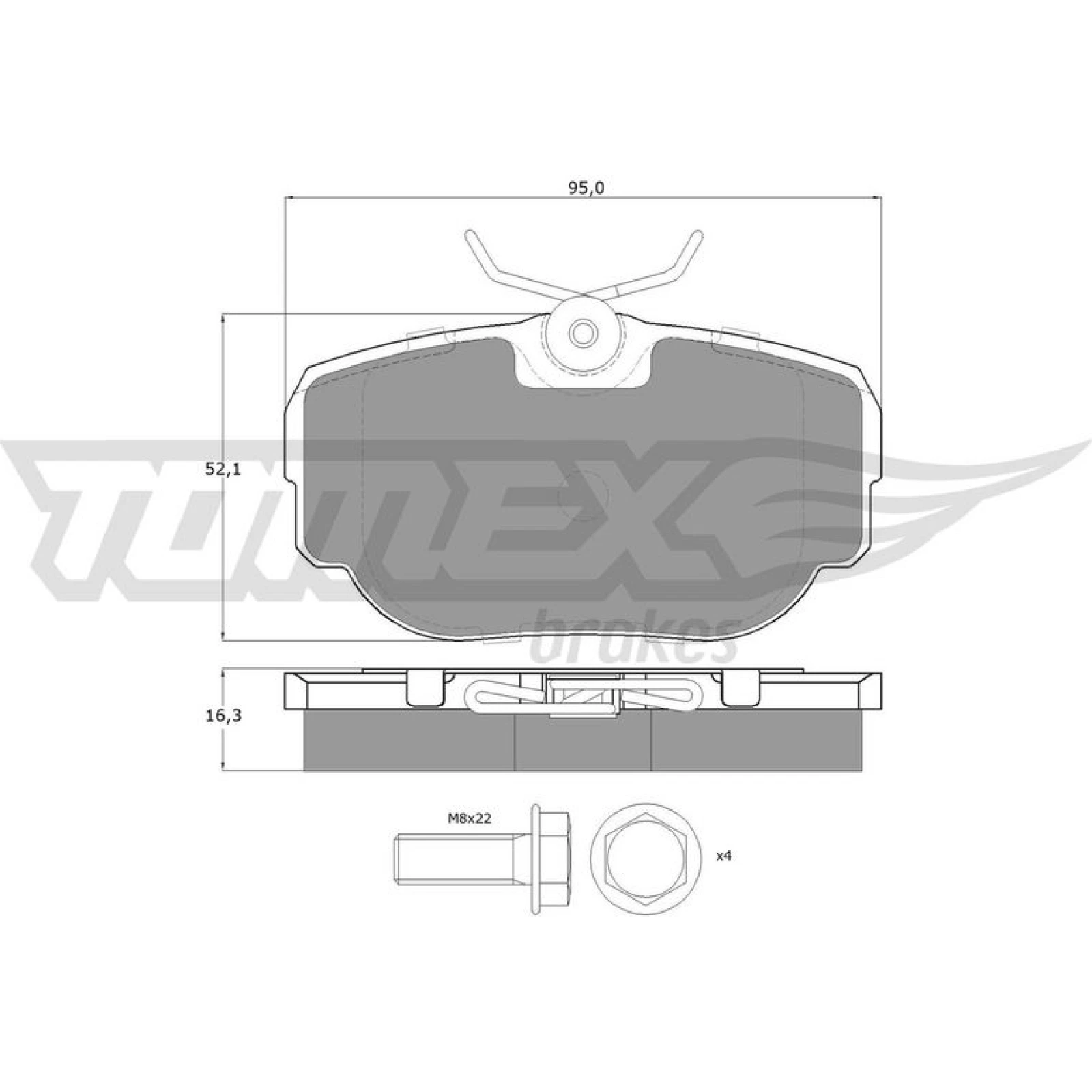 TOMEX brakes Bremsbelagsatz, Scheibenbremse TX 15-59