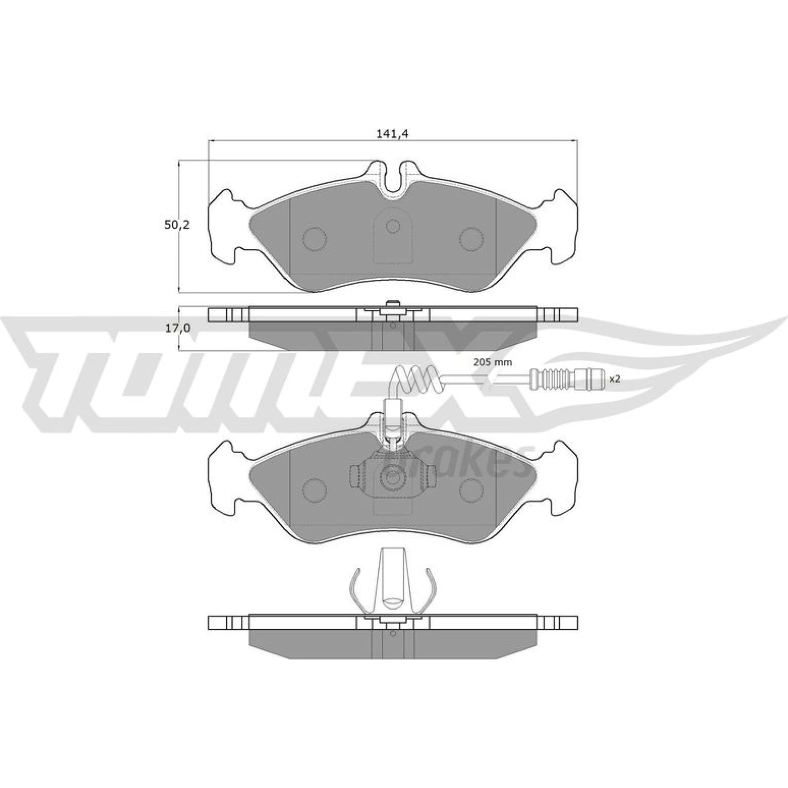 TOMEX brakes Bremsbelagsatz, Scheibenbremse TX 11-501