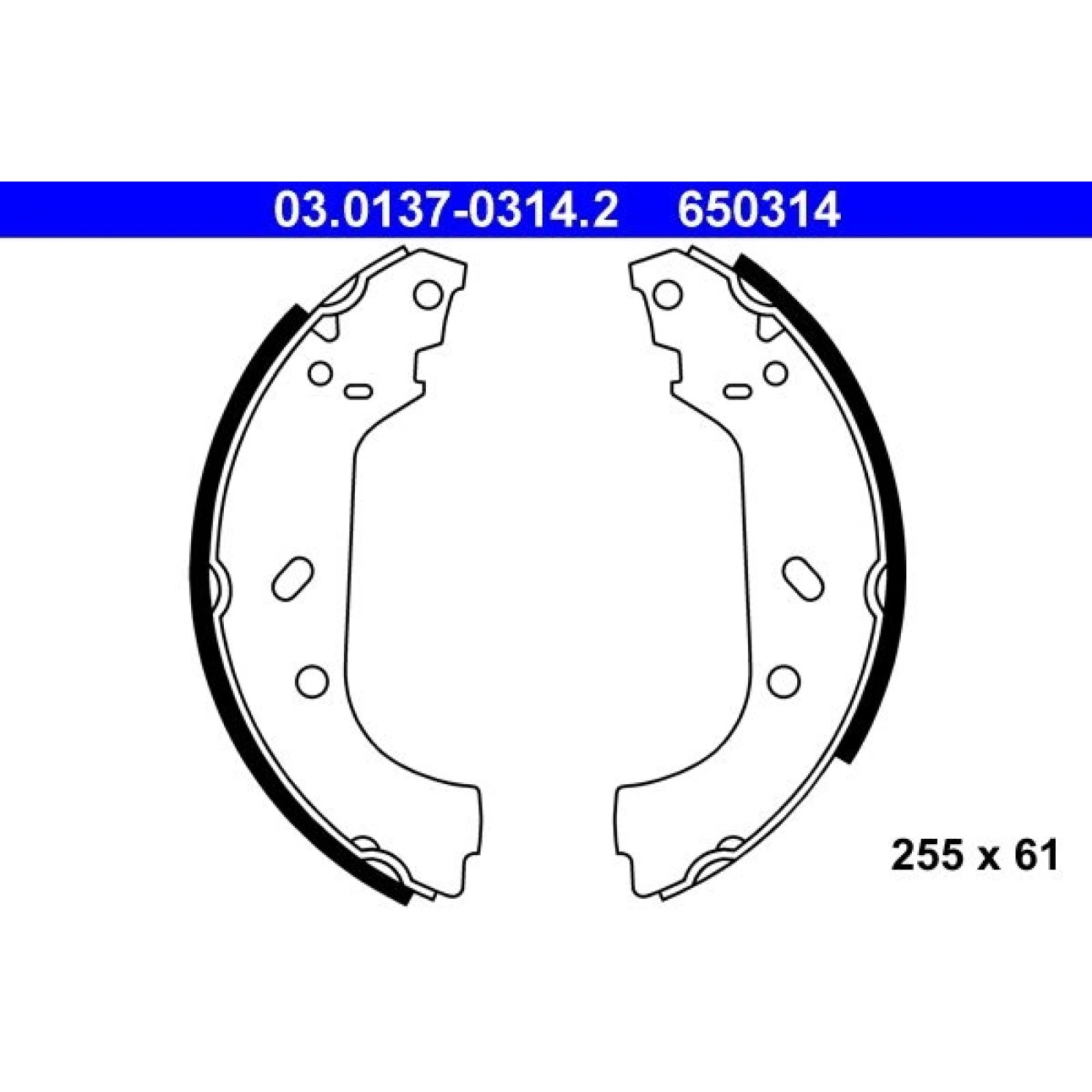 Bremsbackensatz 03.0137-0314.2