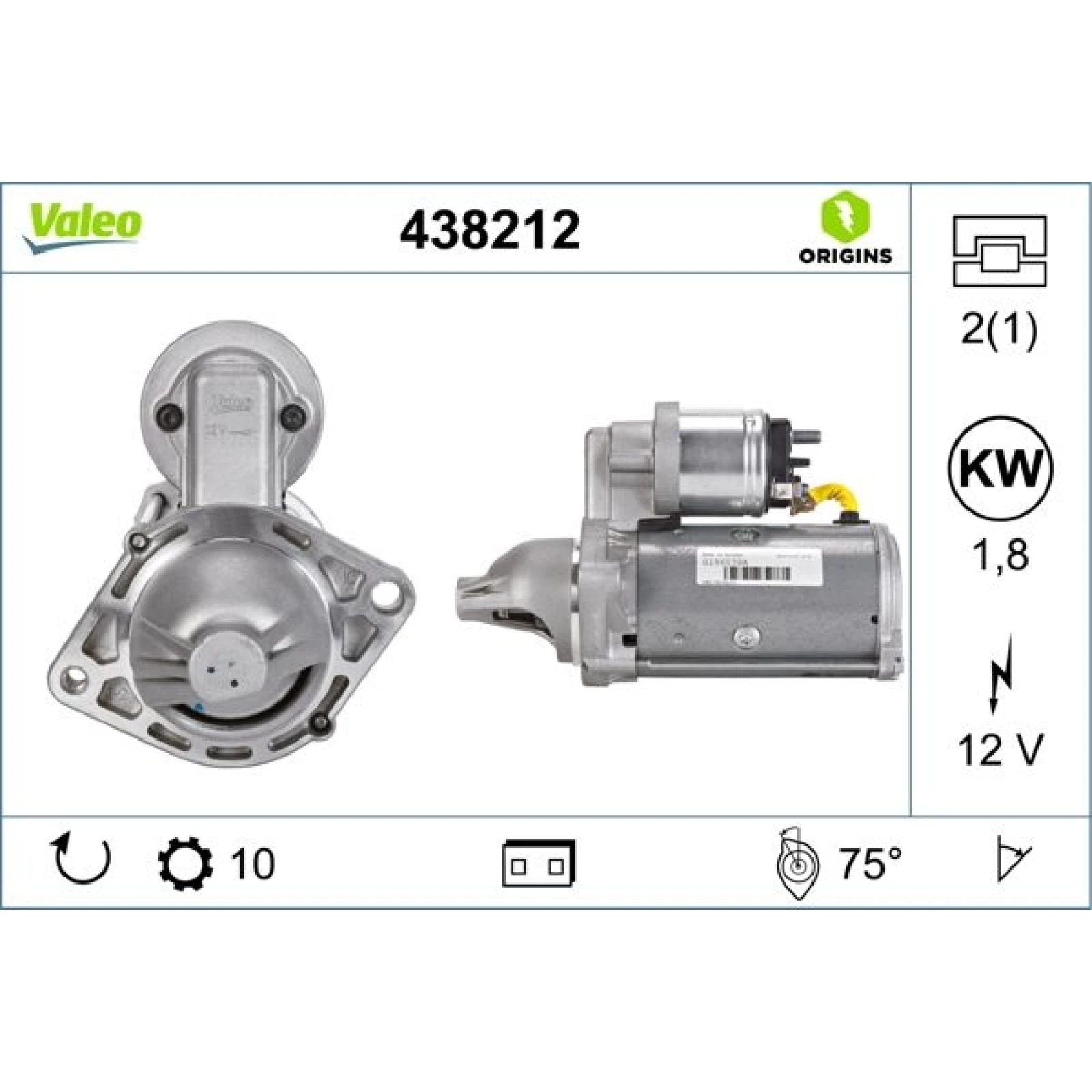 Valeo Anlasser 438212