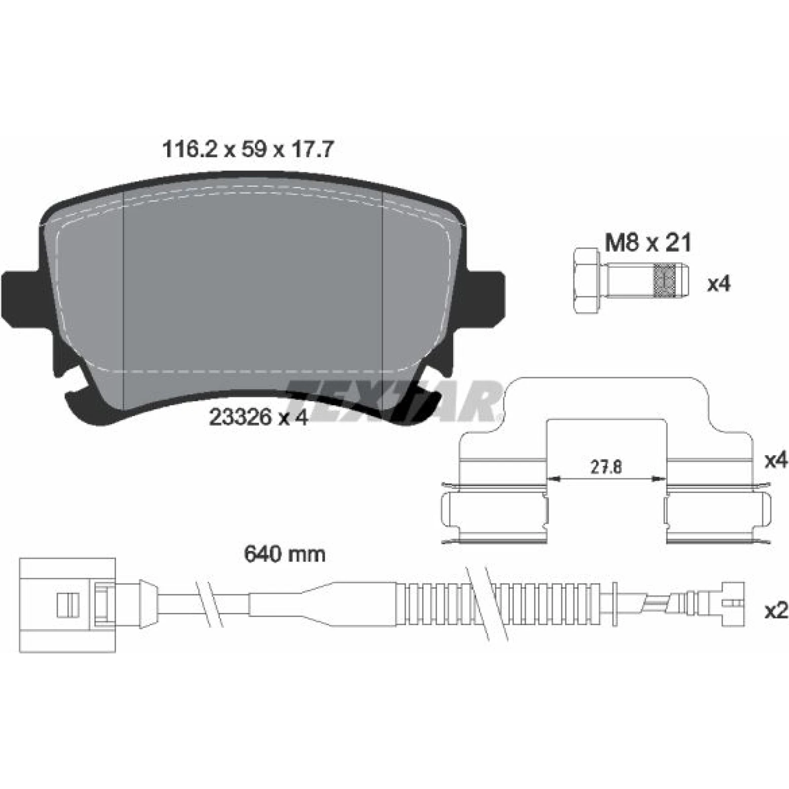 Bremsbelagsatz Vw T. Phaeton 1 Sensor 2332603