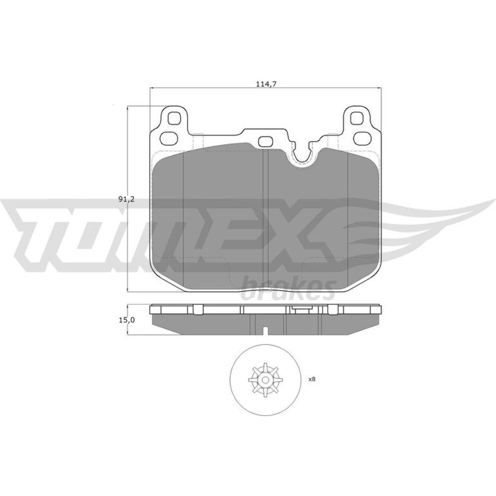 TOMEX brakes Bremsbelagsatz, Scheibenbremse TX 18-481
