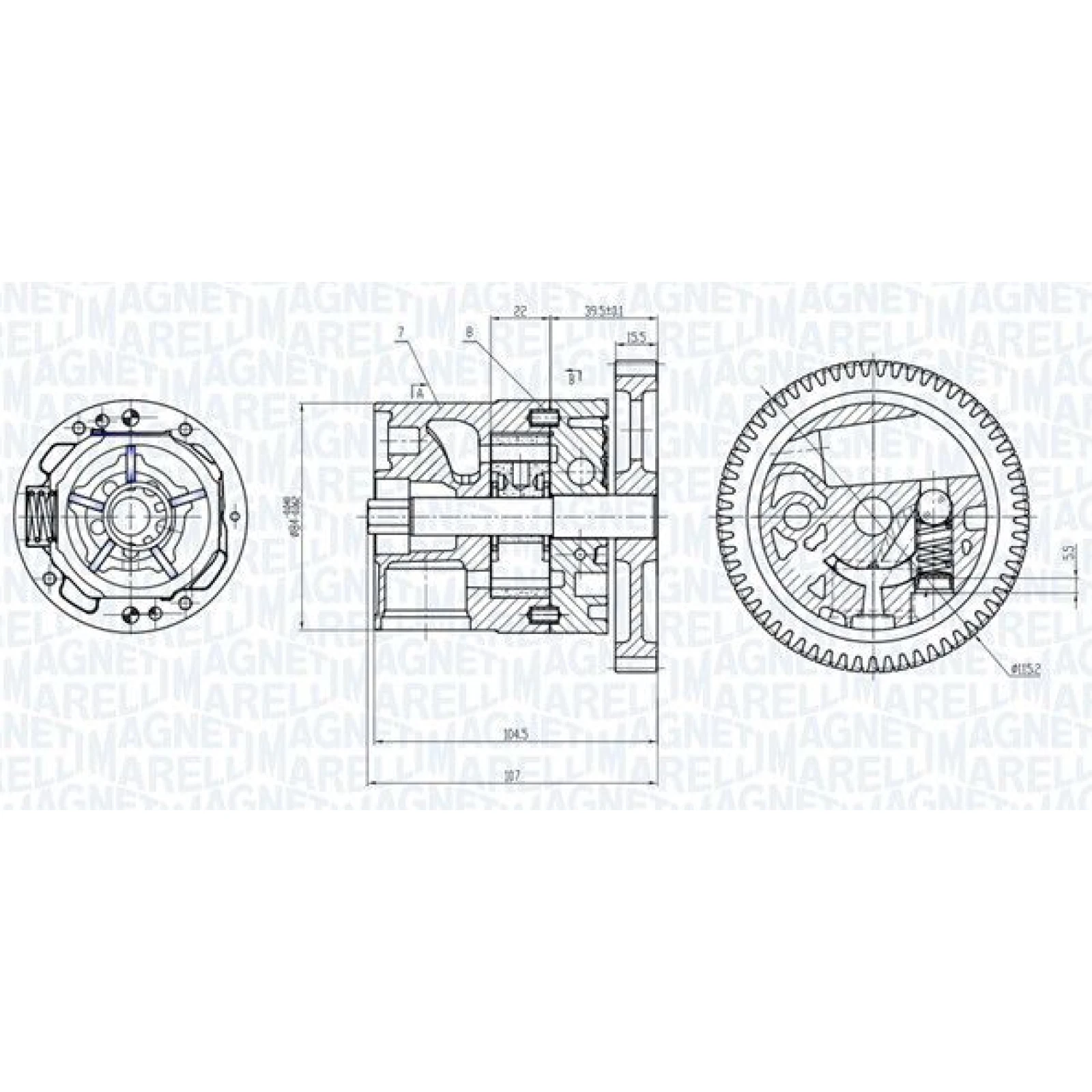 MAGNETI MARELLI Ölpumpe 351516000039