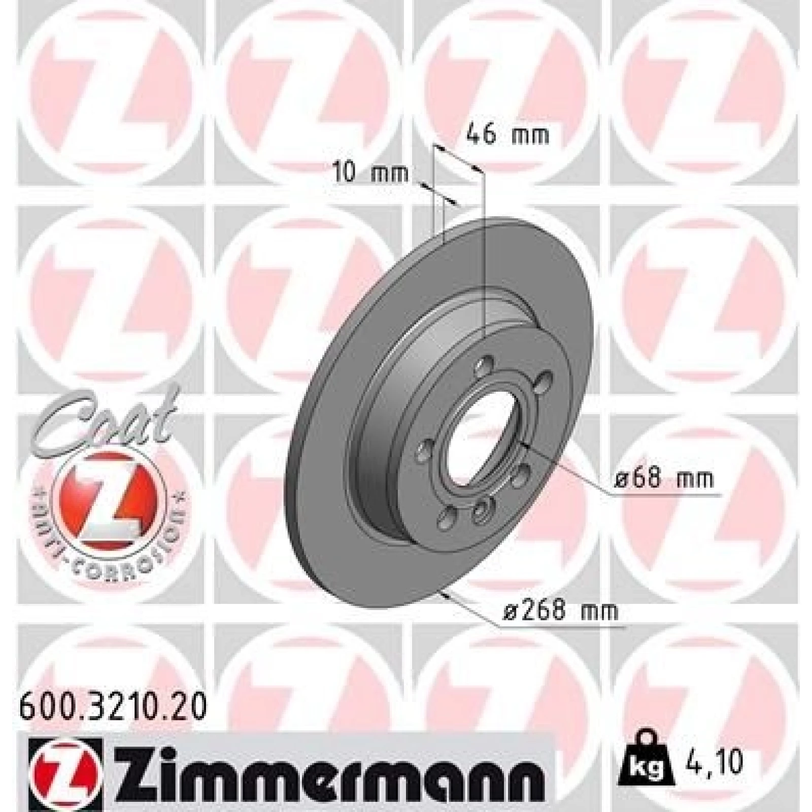 ZIMMERMANN Bremsscheibe 600.3210.20