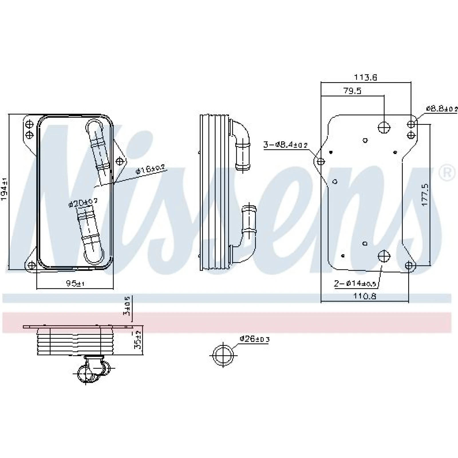 Nissens Automatikgetriebe-Ölkühler 91505