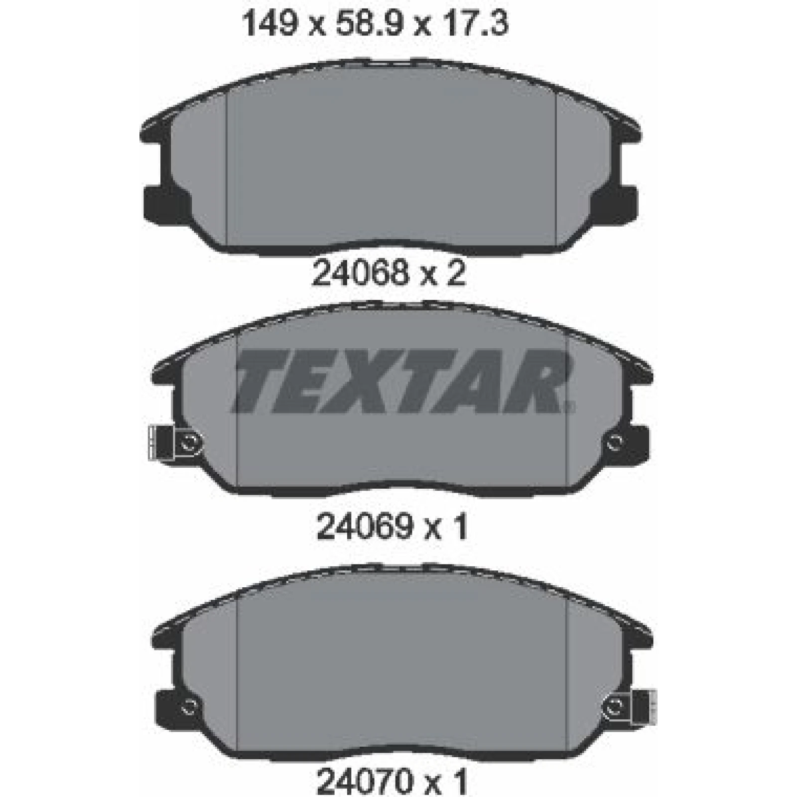 Bremsbelagsatz Kia P. Sorento 2,4-3,5 V6 02- Usa 2406801