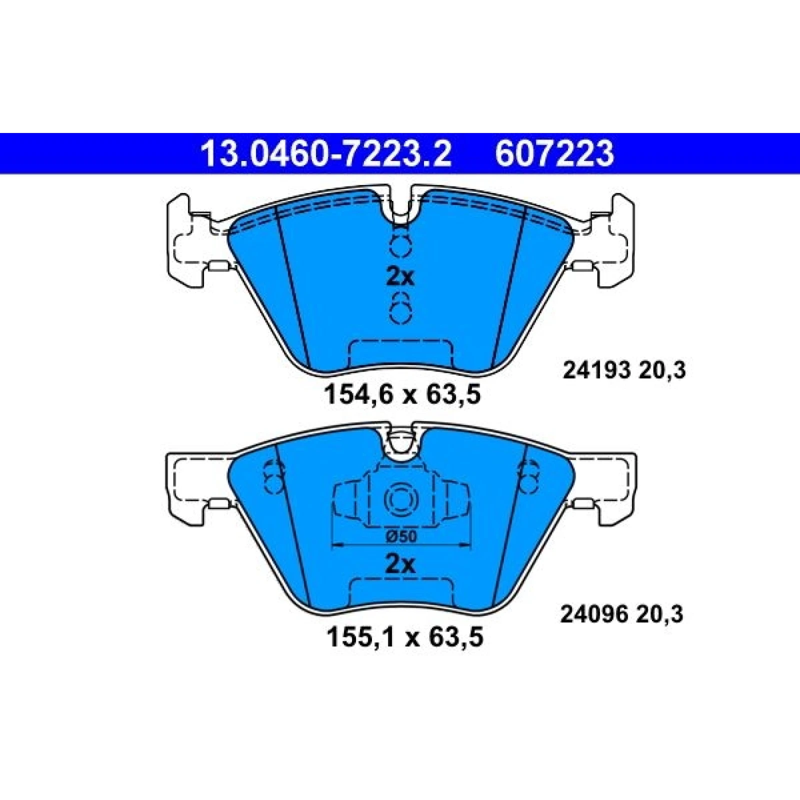 ATE Bremsbelagsatz BMW S. 1 2.0-3.0 05-13 13.0460-7223.2