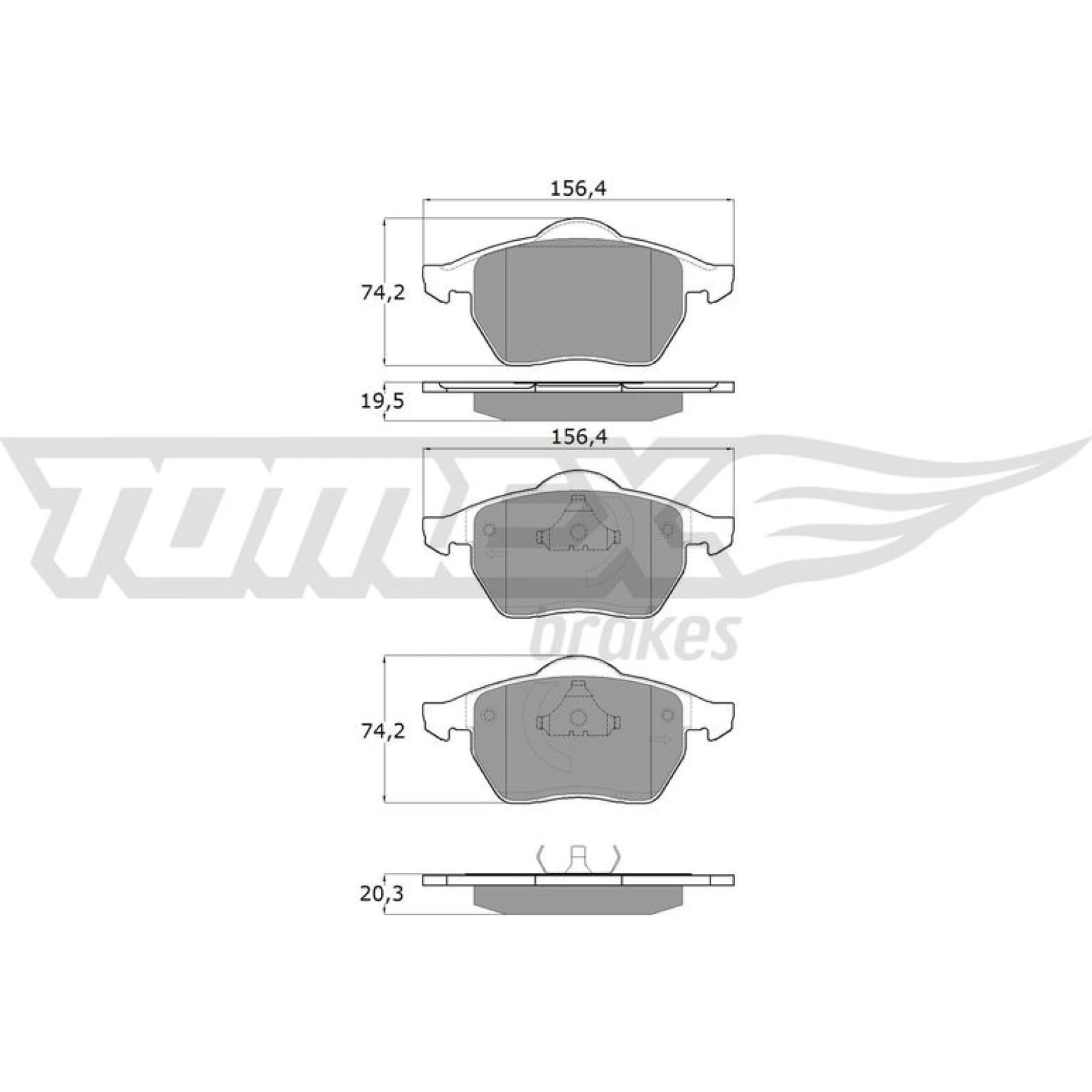TOMEX brakes Bremsbelagsatz, Scheibenbremse TX 12-12