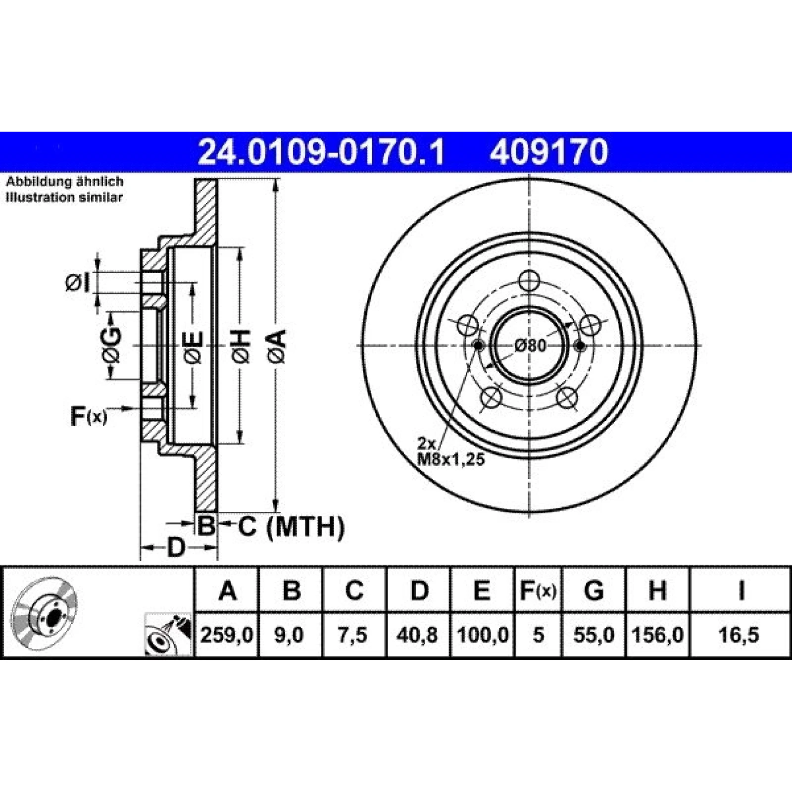 Bremsscheibe 24.0109-0170.1