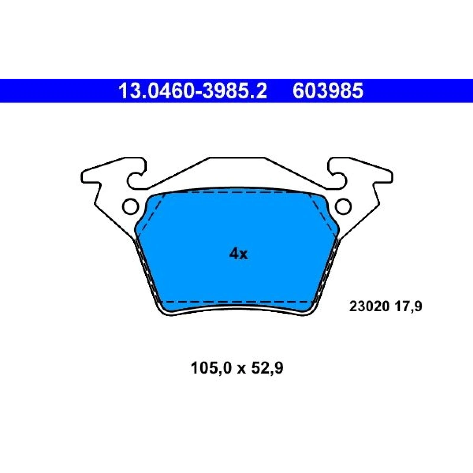 Bremsbelagsatz Db T. Vito 108-114 96-03 13.0460-3985.2