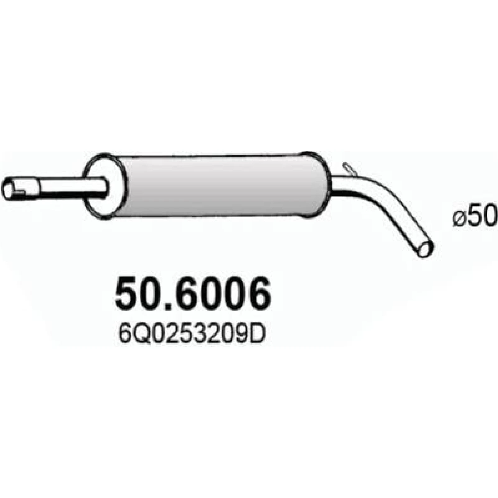 Mittelschalldämpfer 50.6006