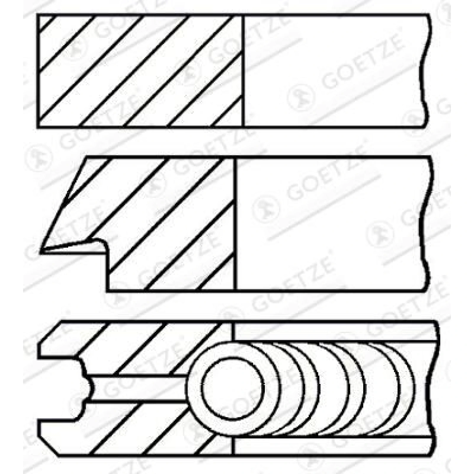 GOETZE ENGINE Kolbenring 08-124000-00