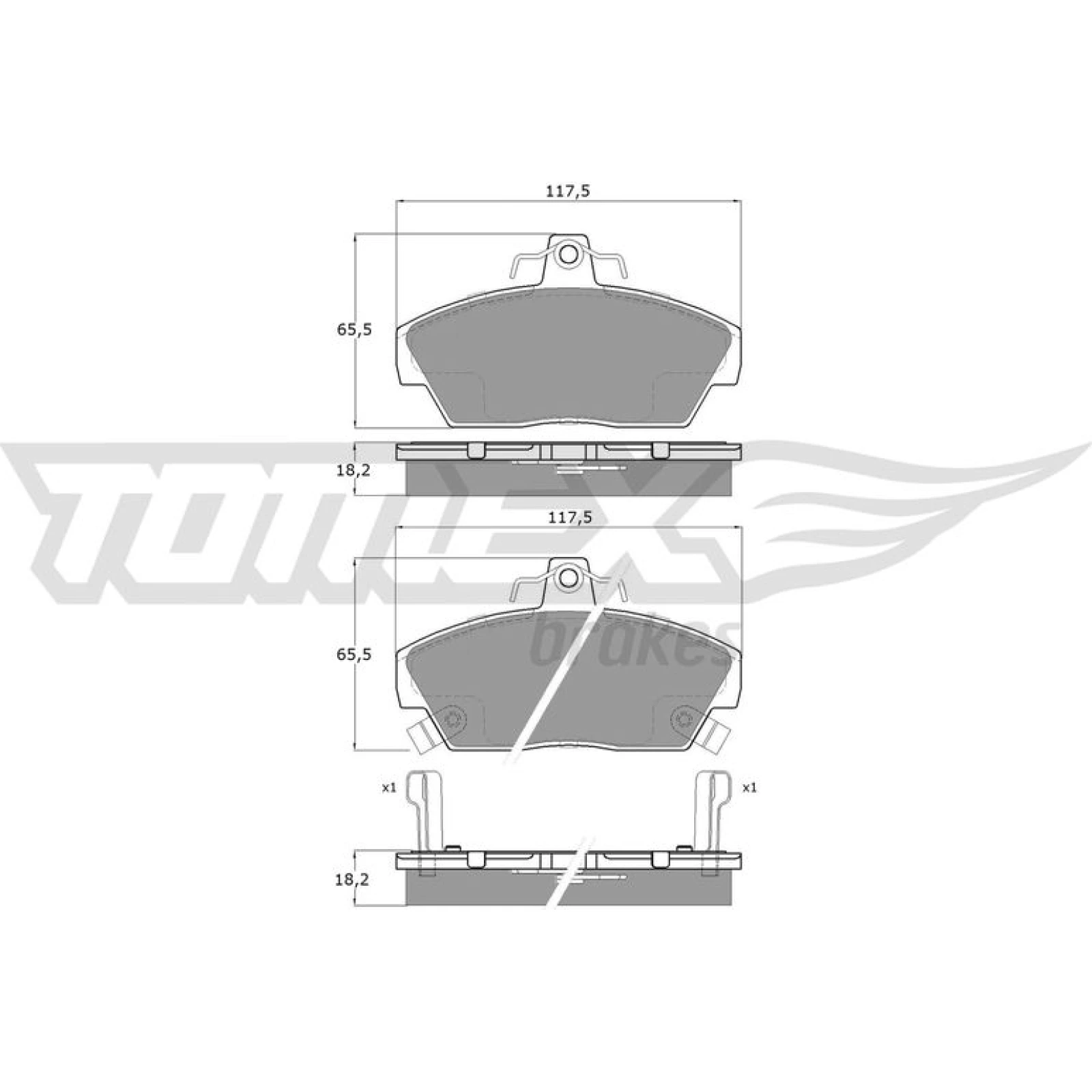 TOMEX brakes Bremsbelagsatz, Scheibenbremse TX 11-39