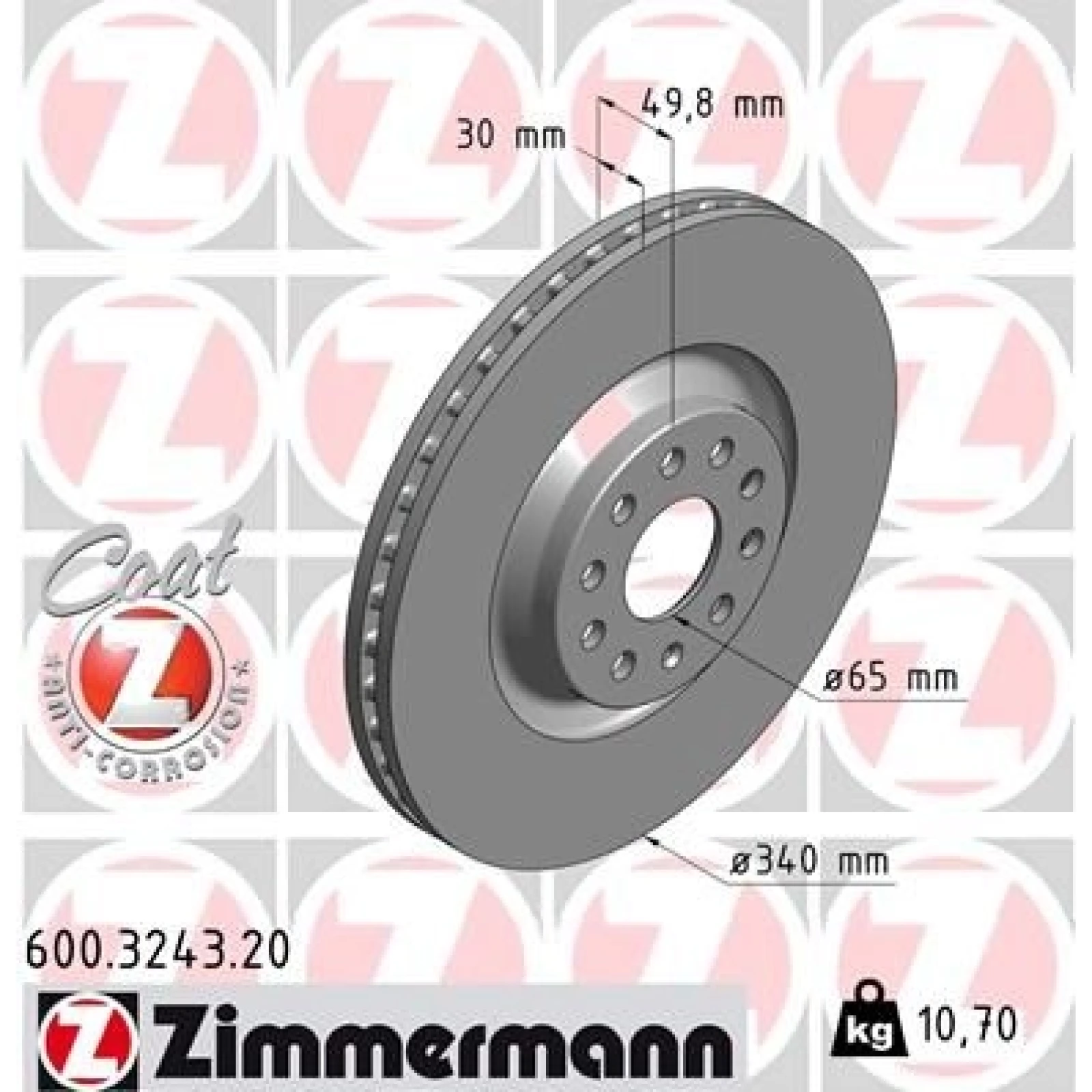 ZIMMERMANN Bremsscheibe 600.3243.20