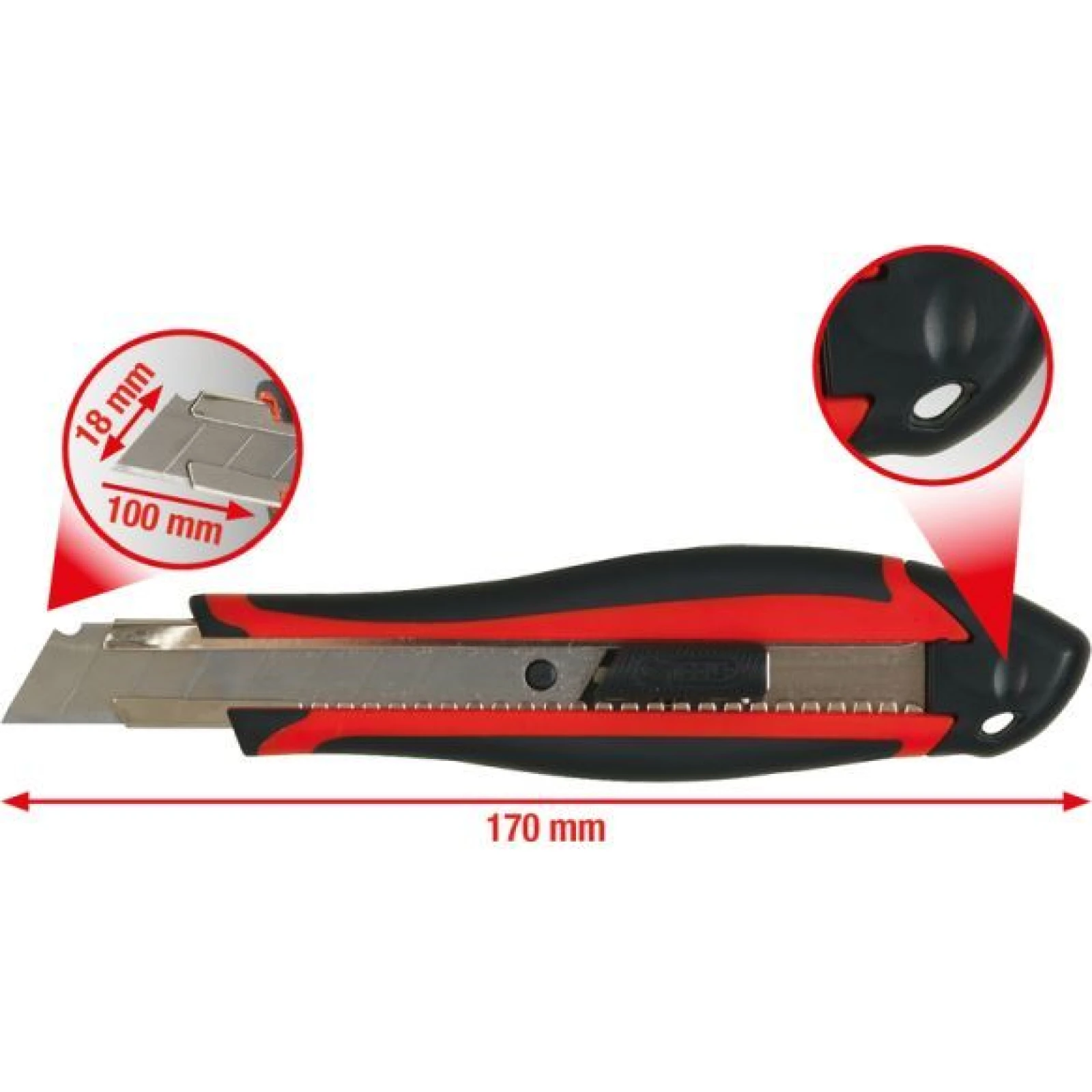 KS TOOLS Universalmesser mit Brechklinge, 18 mm 907.2135