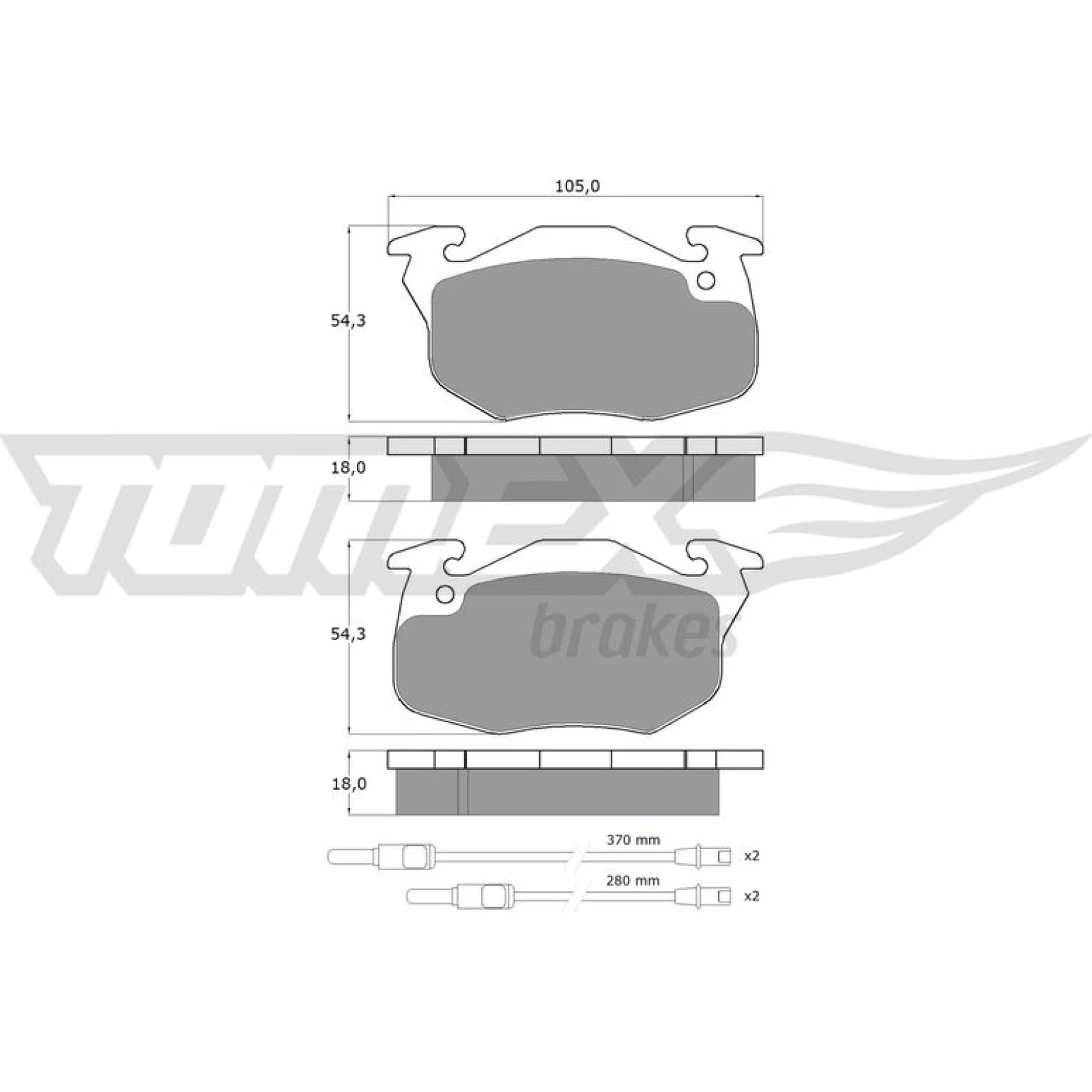 TOMEX brakes Bremsbelagsatz, Scheibenbremse TX 10-341