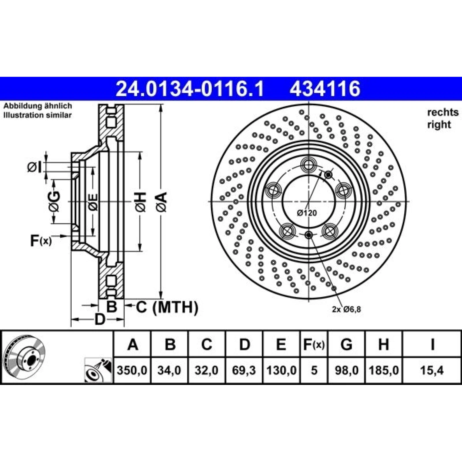 Bremsscheibe 24.0134-0116.1