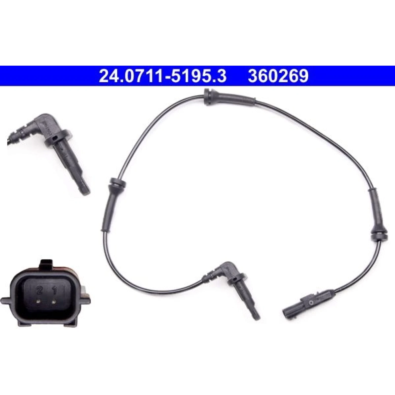 ATE ABS Sensor 24.0711-5195.3