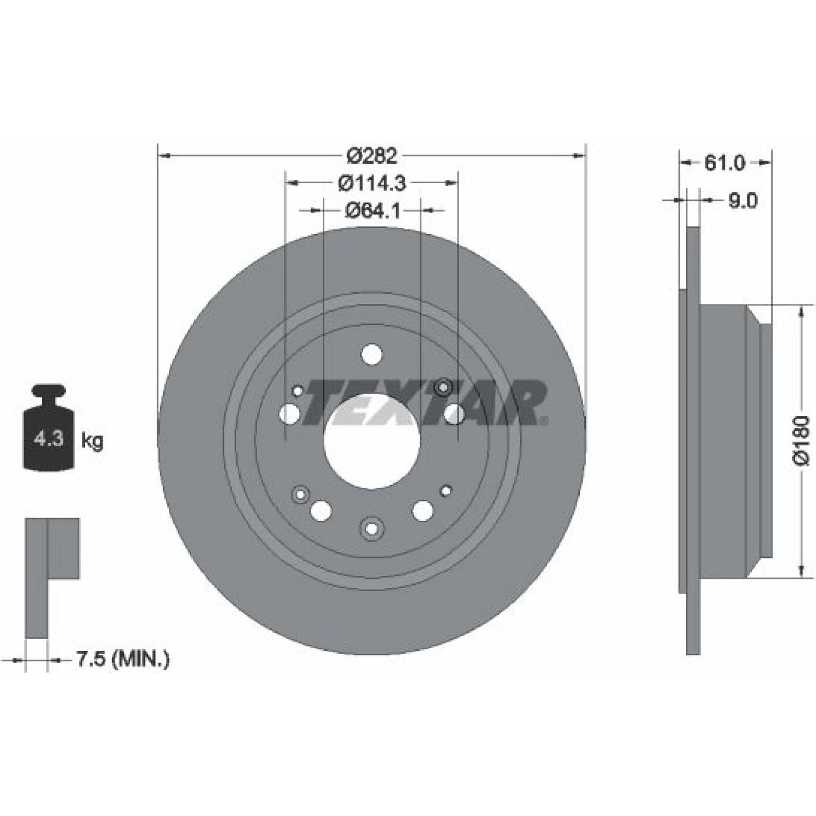 Bremsscheibe Honda T. Accord 03- Combi 92165803