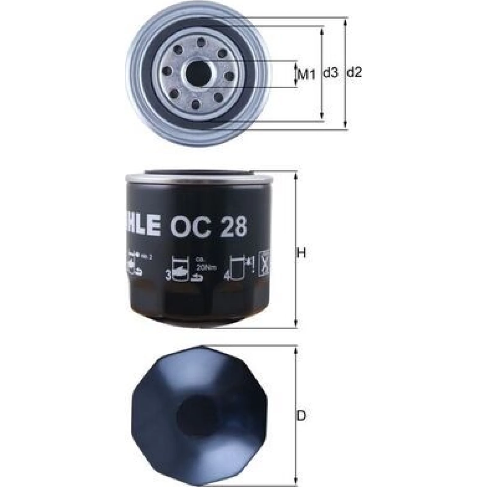 MAHLE Ölfilter OC 28