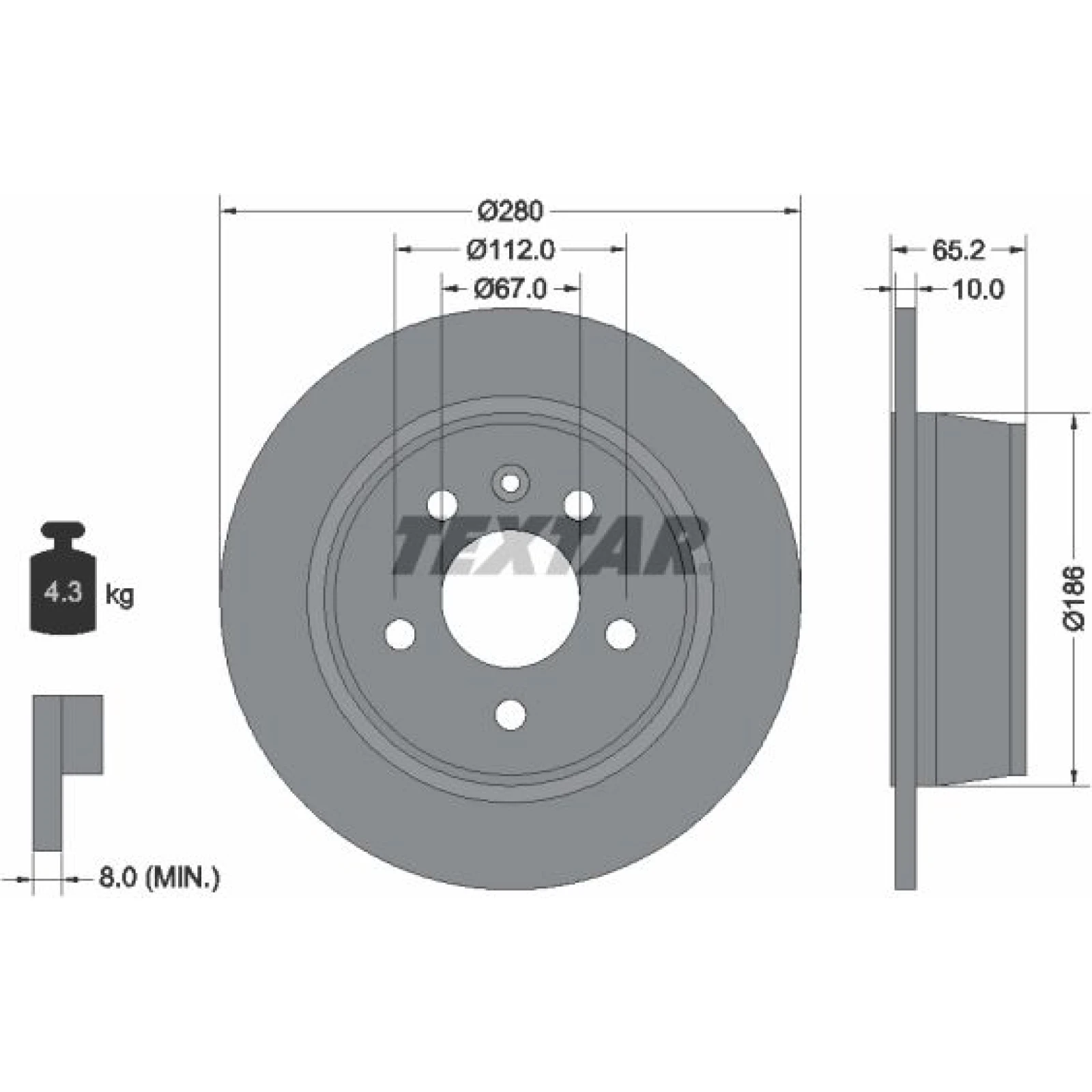 Bremsscheibe Db T. Vito 108 # 92074503
