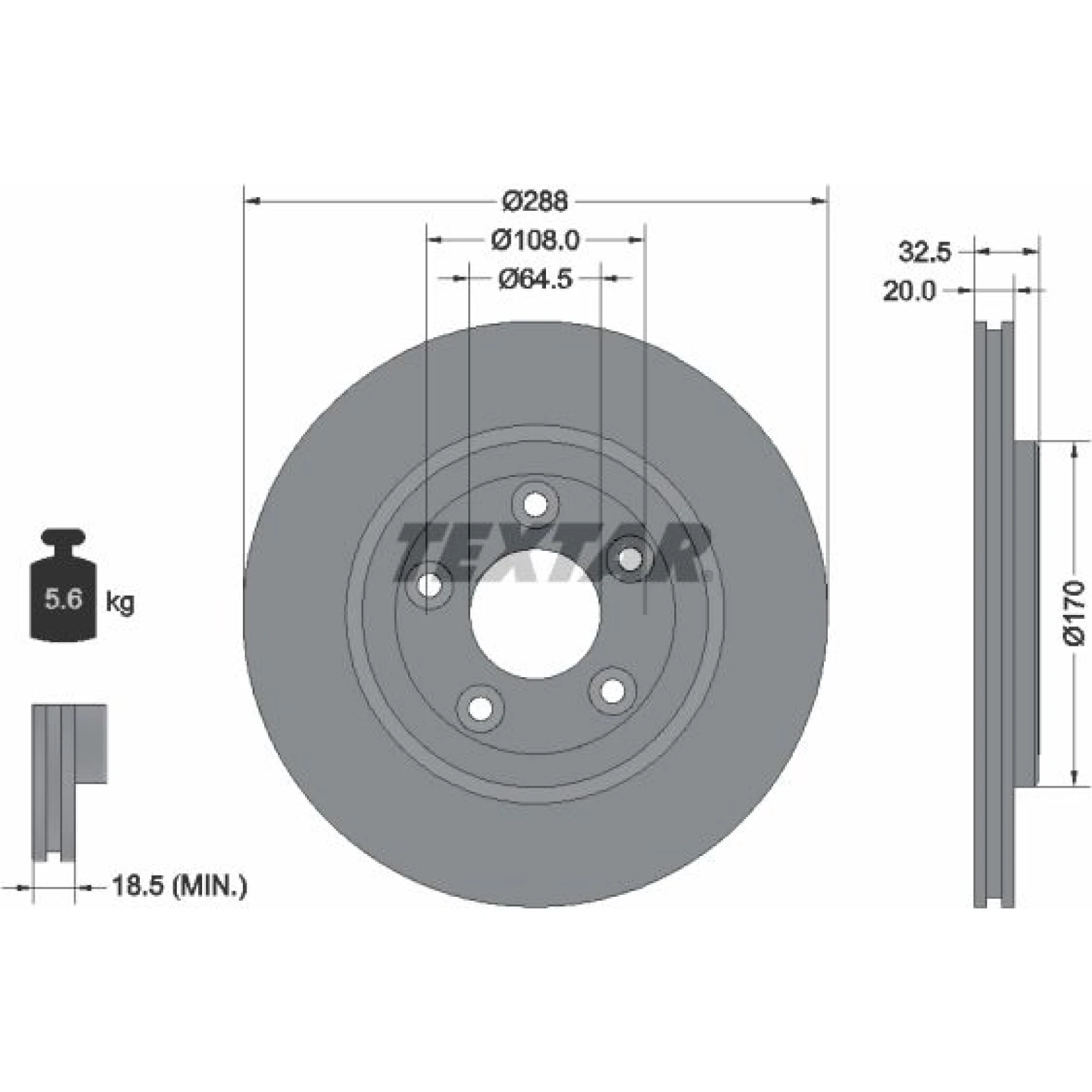 Textar Bremsscheibe 92099100