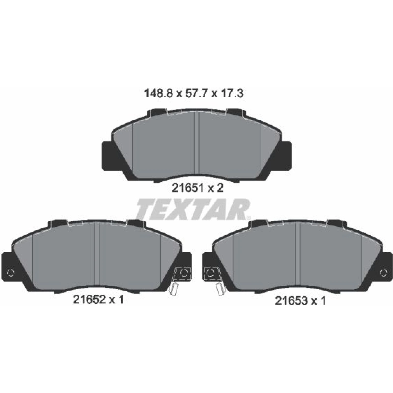 Bremsbelagsatz Honda P. Accord -98-/Prelude 96-/Legend/Hr-V/Rover 600 2165101