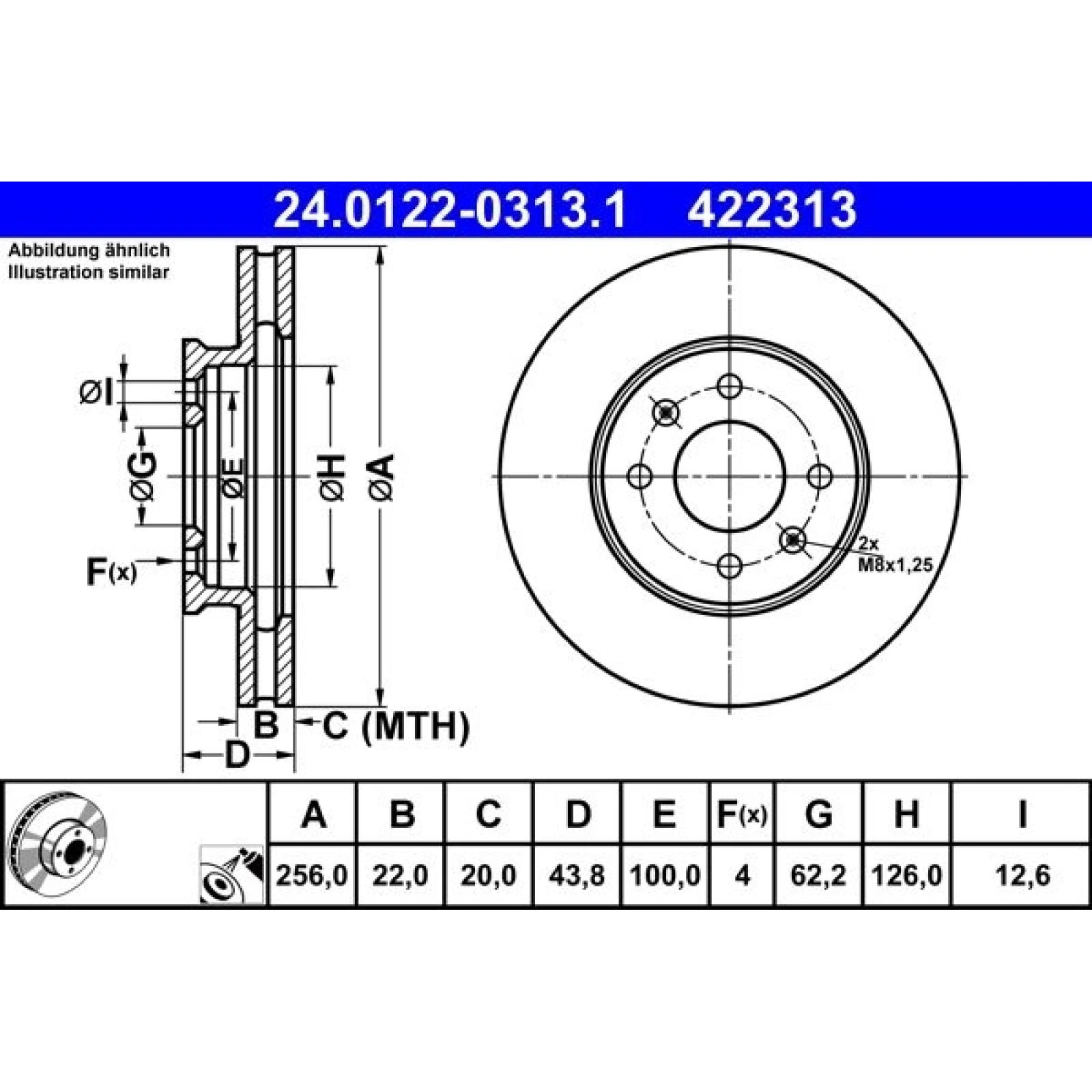 Bremsscheibe 24.0122-0313.1