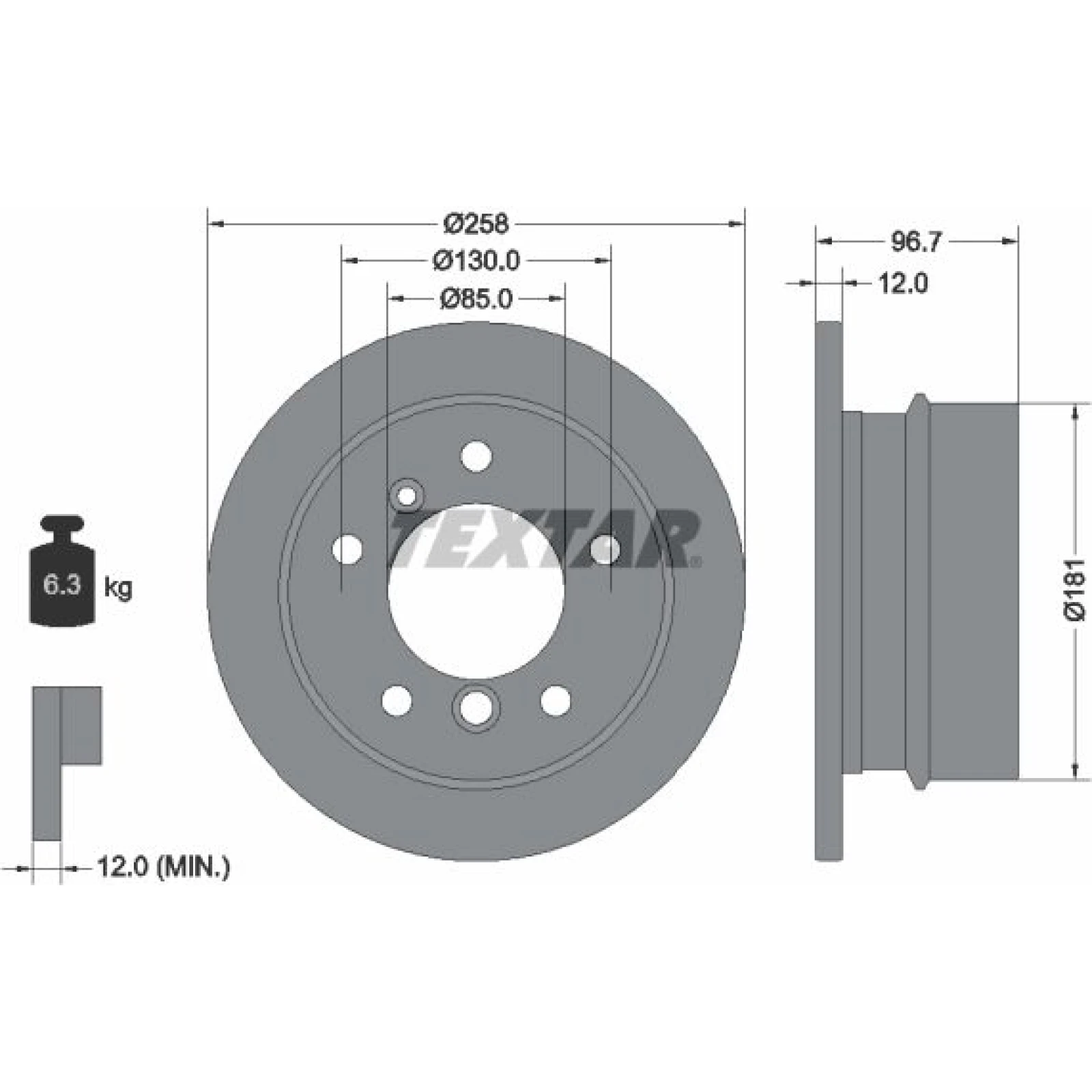 Bremsscheibe Db T. Sprinter 208-214 92137503