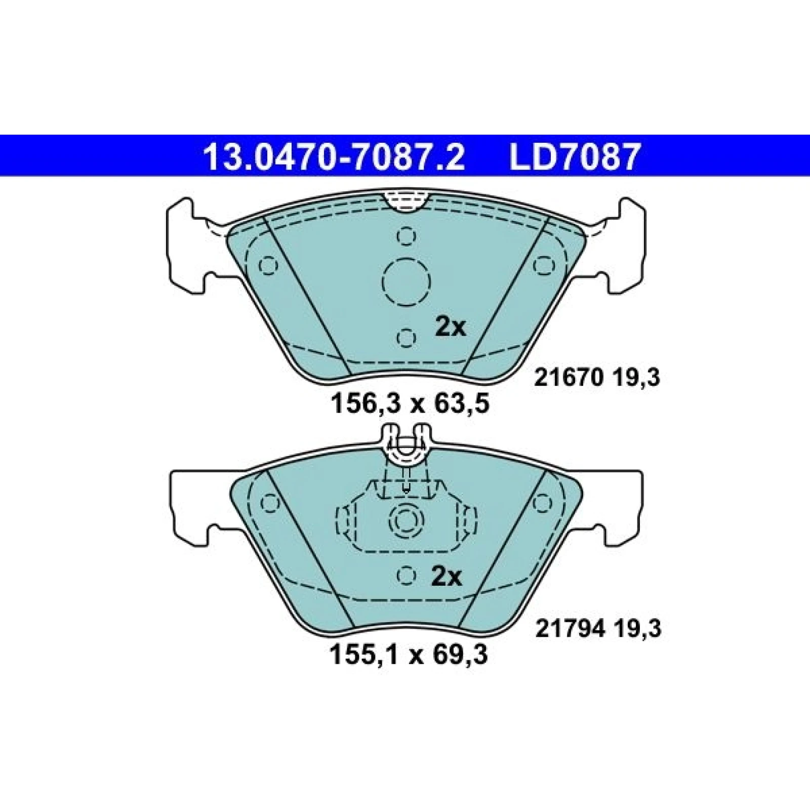 Bremsbelagsatz Db P. W210/S210 95-03 Keramik 13.0470-7087.2