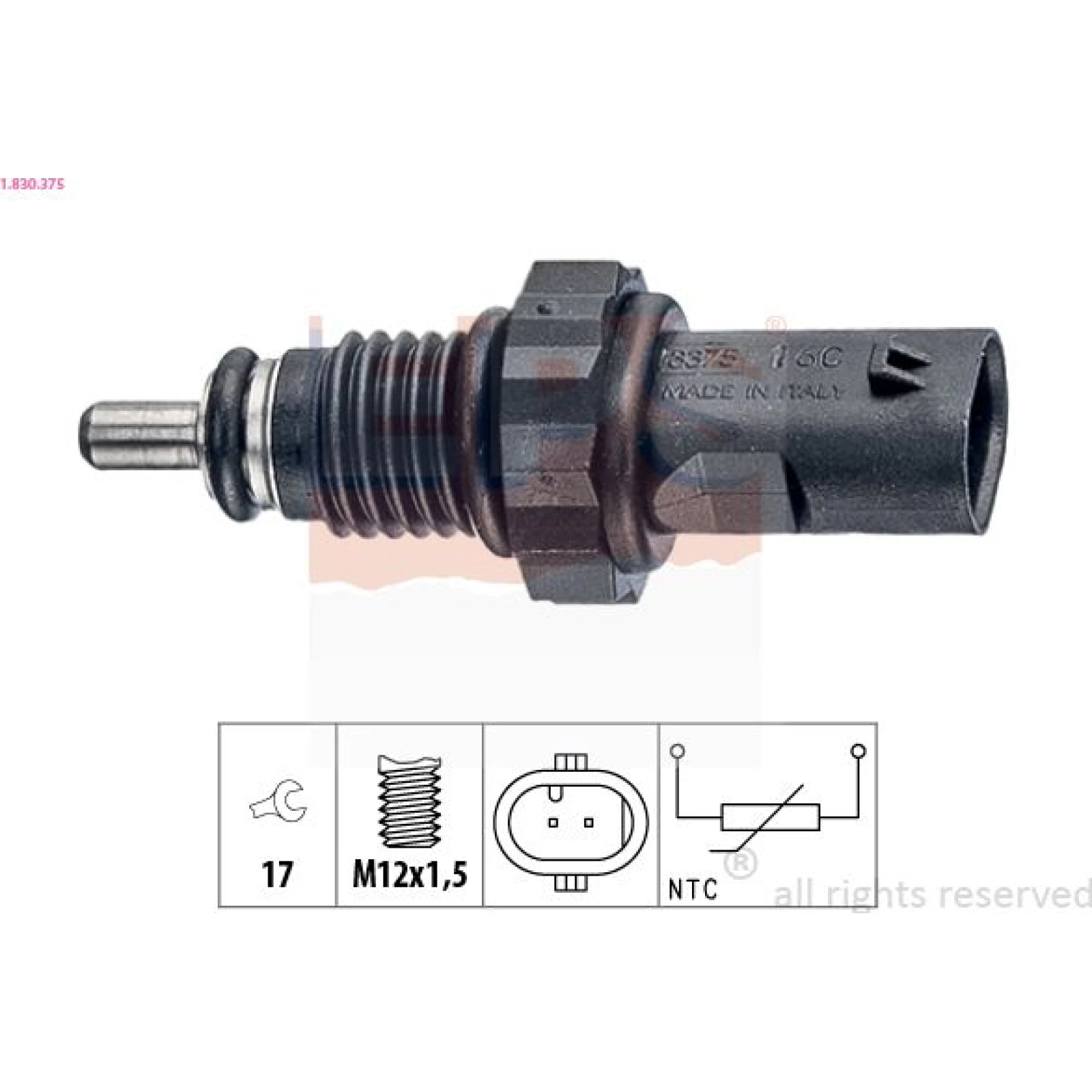 Sensor, Kühlmitteltemperatur 1.830.375