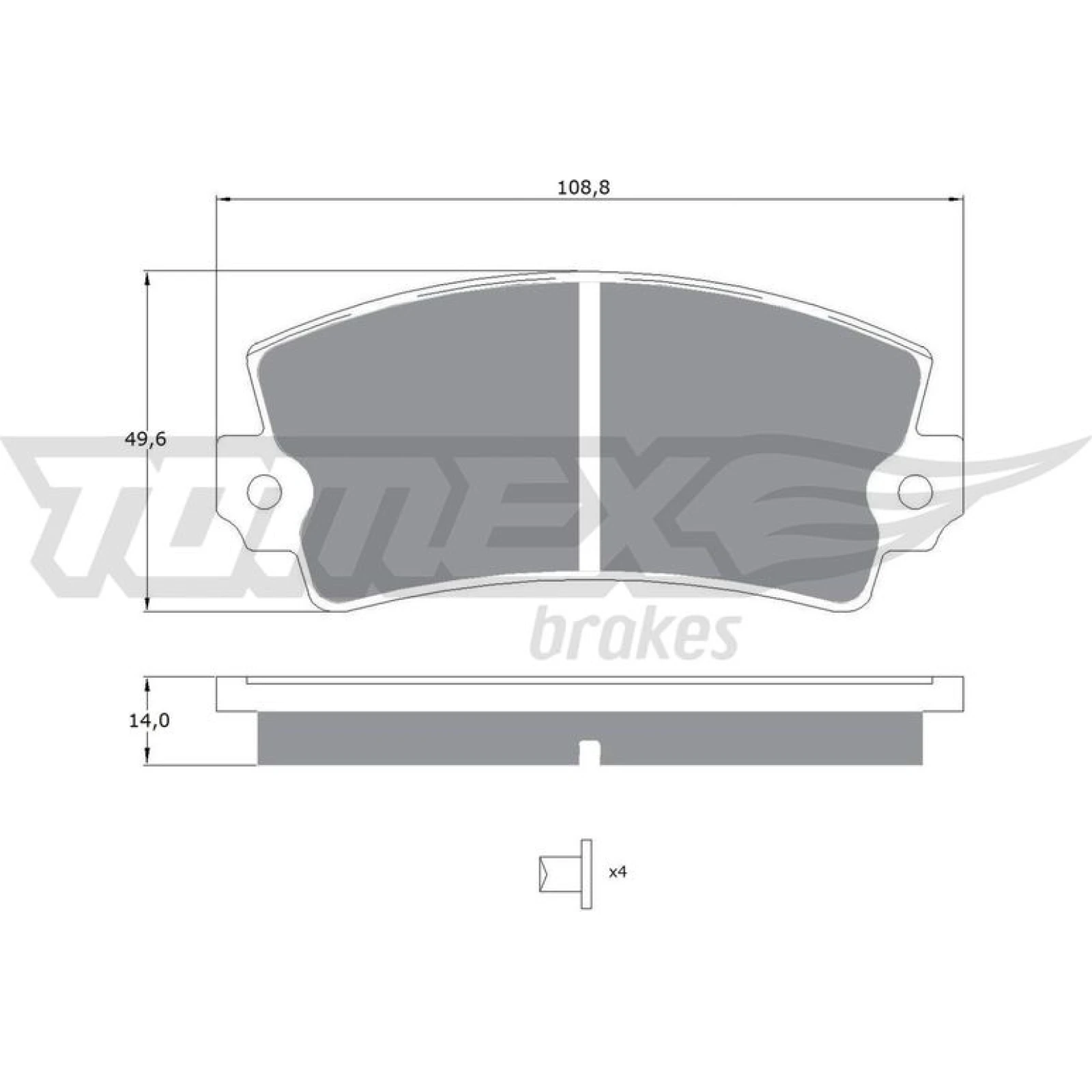 TOMEX brakes Bremsbelagsatz, Scheibenbremse TX 10-43