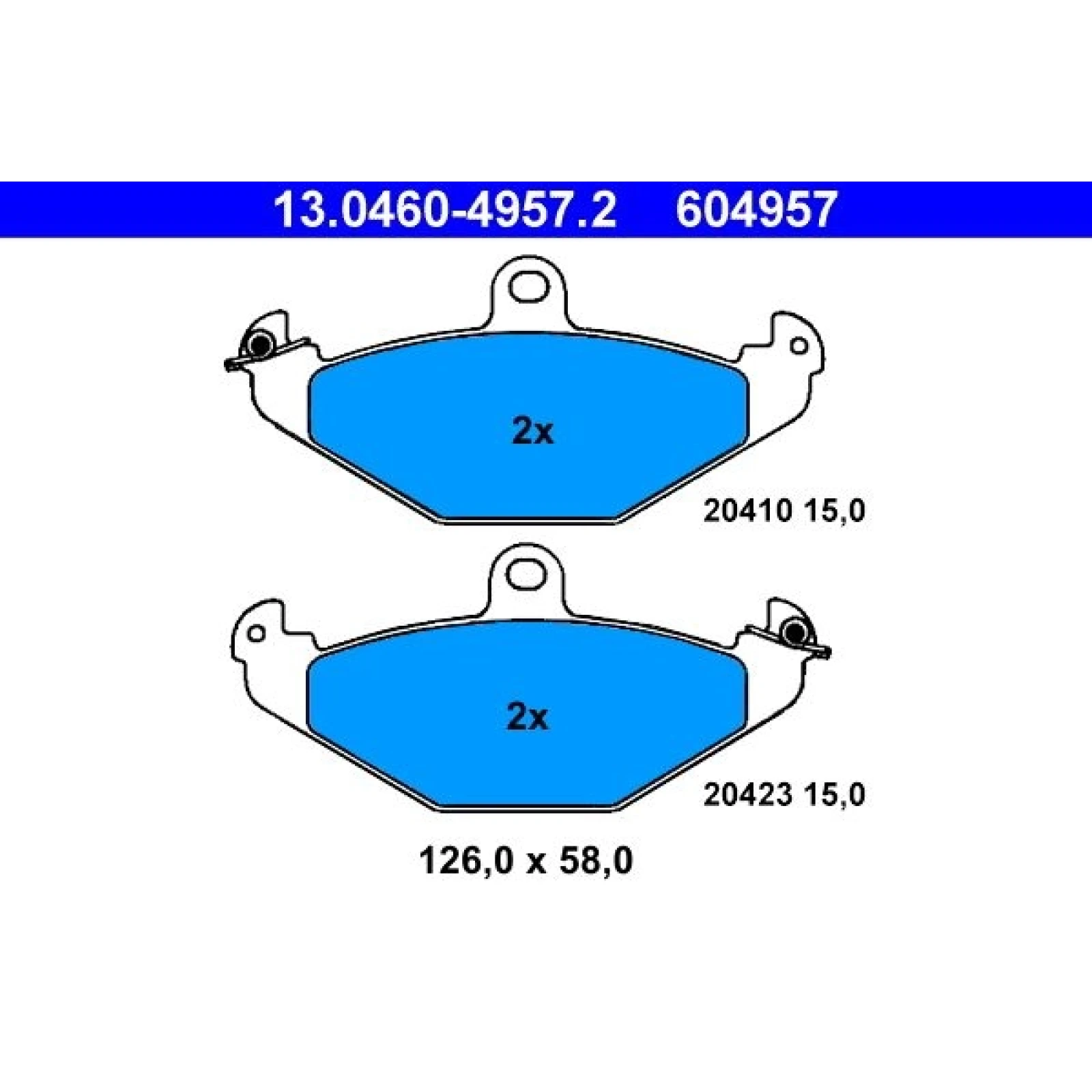 ATE Bremsbeläge 13.0460-4957.2