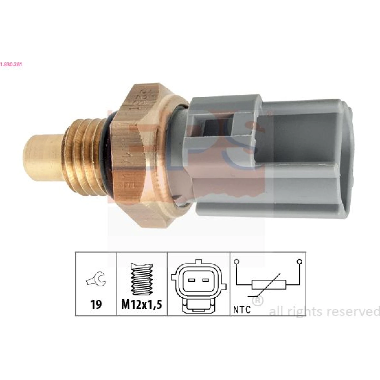 Sensor, Kühlmitteltemperatur 1.830.281