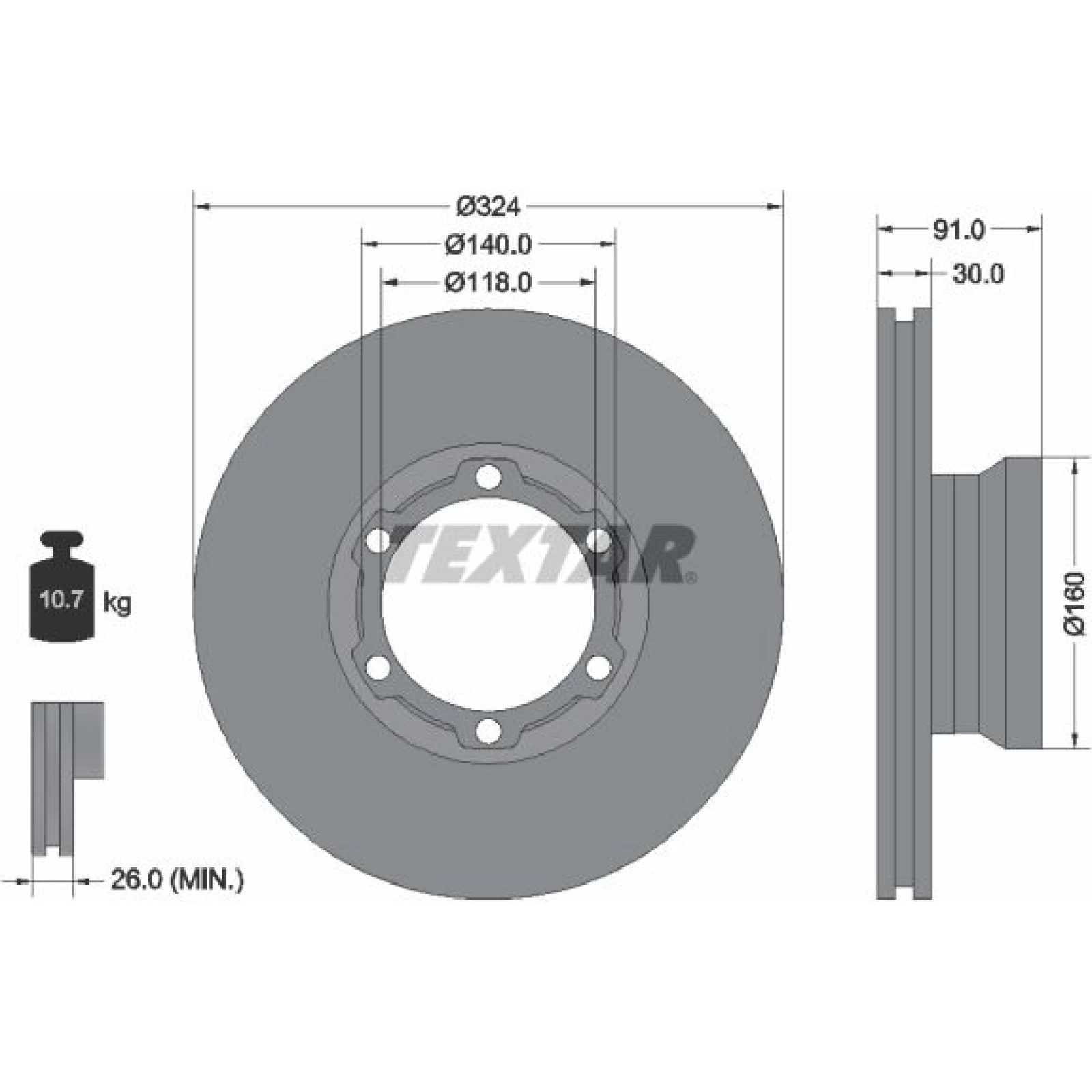 Bremsscheibe Db P. Vario 96 93087600