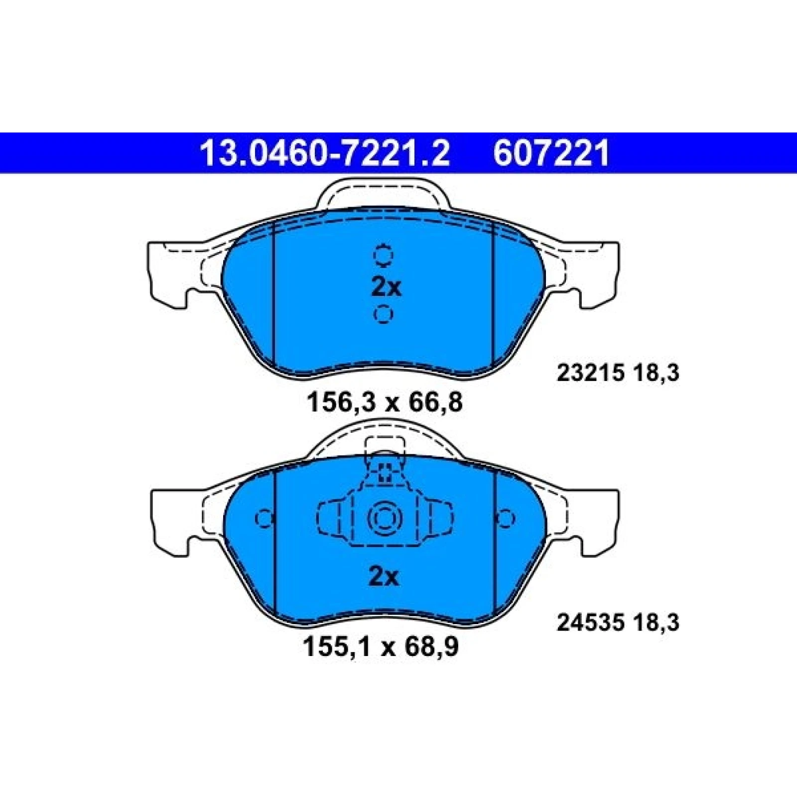 Bremsbelagsatz Renault P. Megane/Scenic 02 13.0460-7221.2