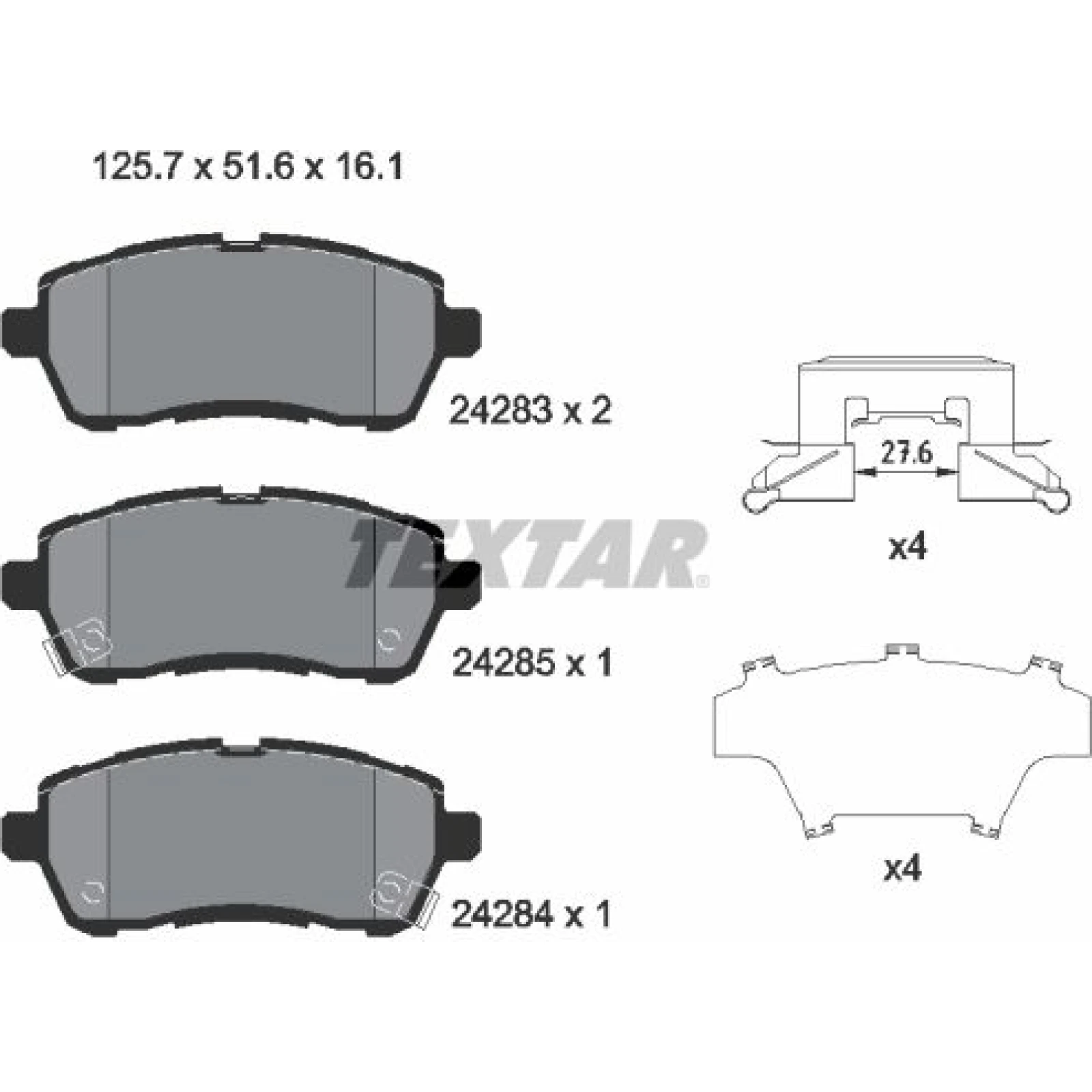 Bremsbelagsatz Mazda S. 2 07-/Suzuki Swift 10 2428303